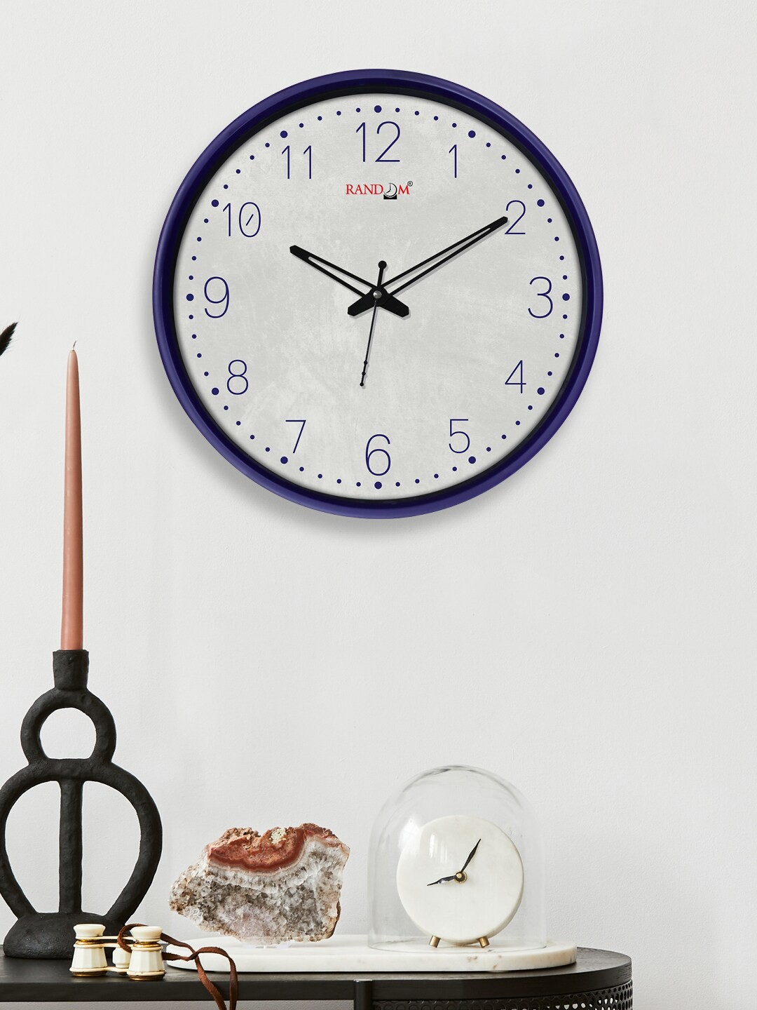 

RANDOM Grey & Black 12-Inch Dual Frame Superior Texture Wall Clock With Glass