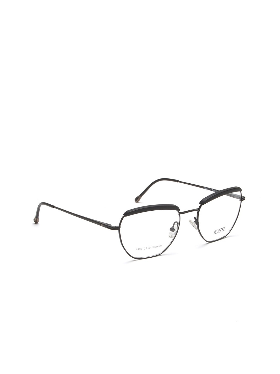 

IDEE Women Black & Gunmetal-Toned Full Rim Oval Frames