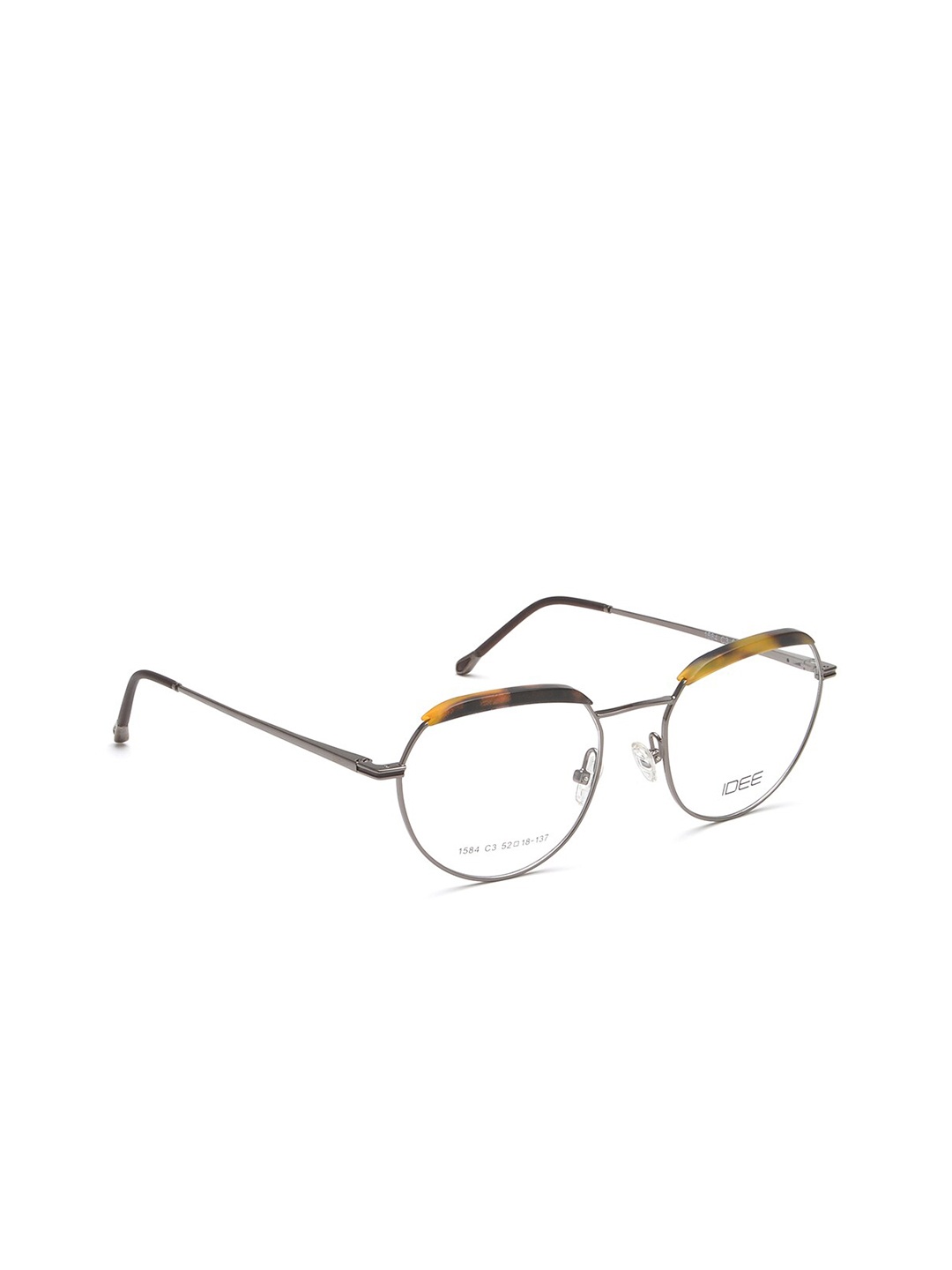 

IDEE Women Silver-Toned & Brown Full Rim Oval Frames