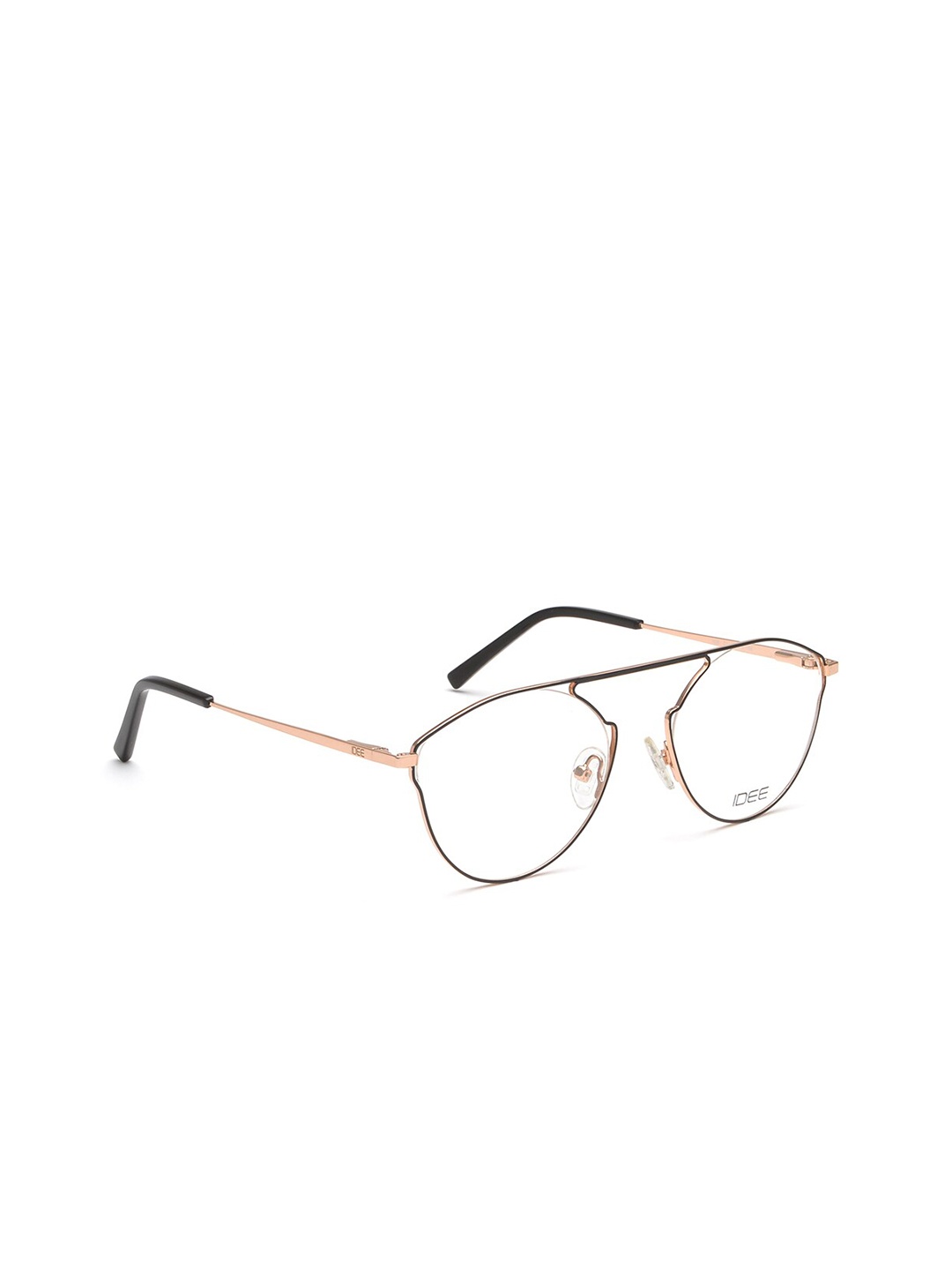 

IDEE Unisex White & Black Solid Full Rim Oval Frames