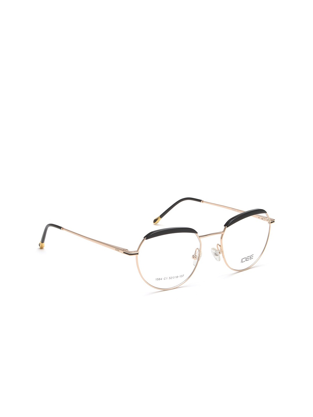 

IDEE Women Gold-Toned & Black Full Rim Round Frames