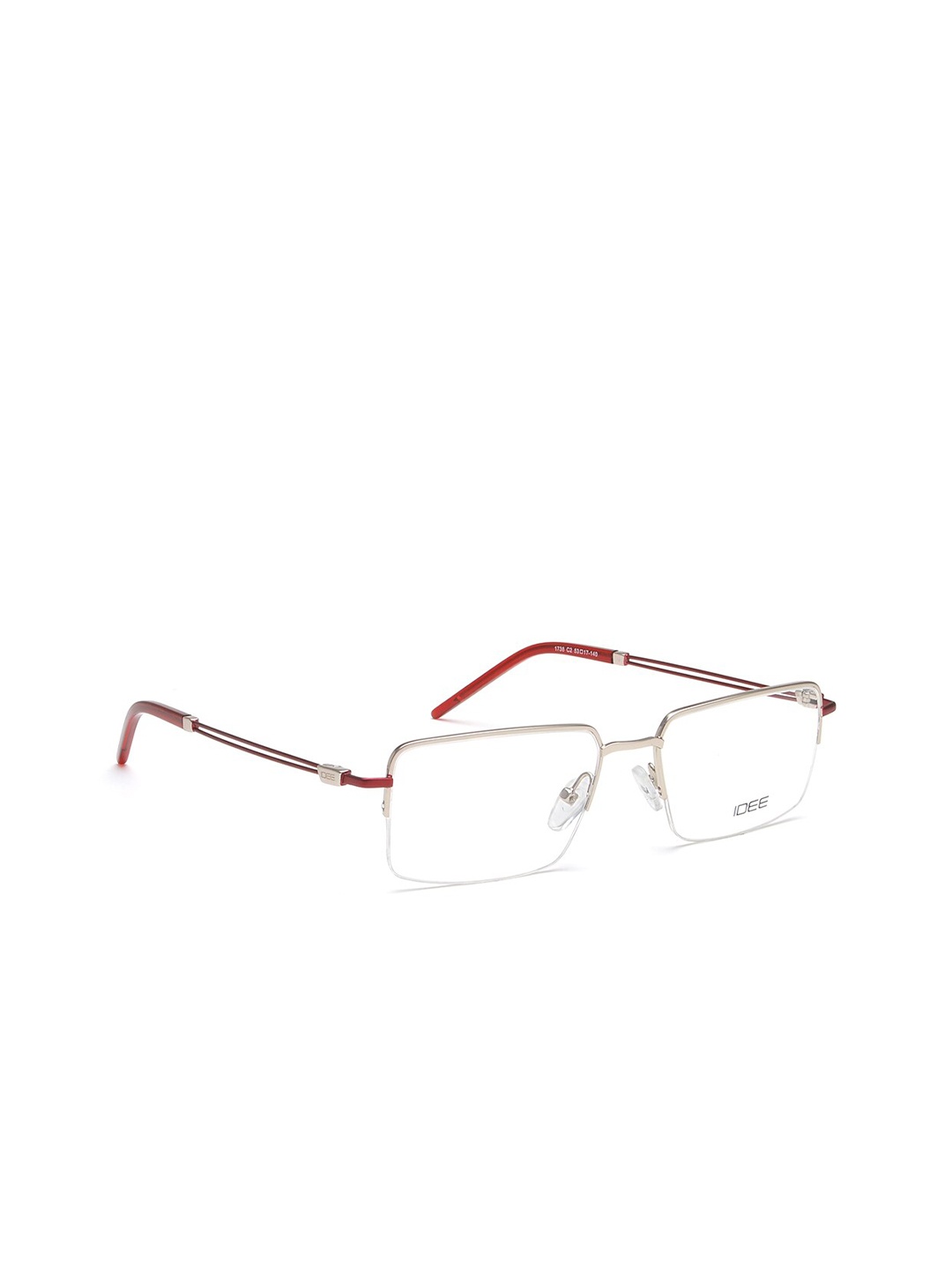 

IDEE Men White & Silver-Toned Solid Full Rim Rectangle Frames