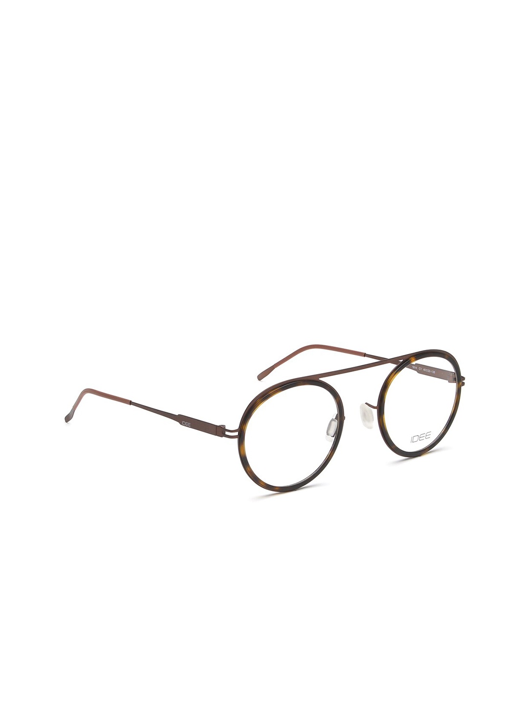 

IDEE Men White & Brown Solid Full Rim Round Frames