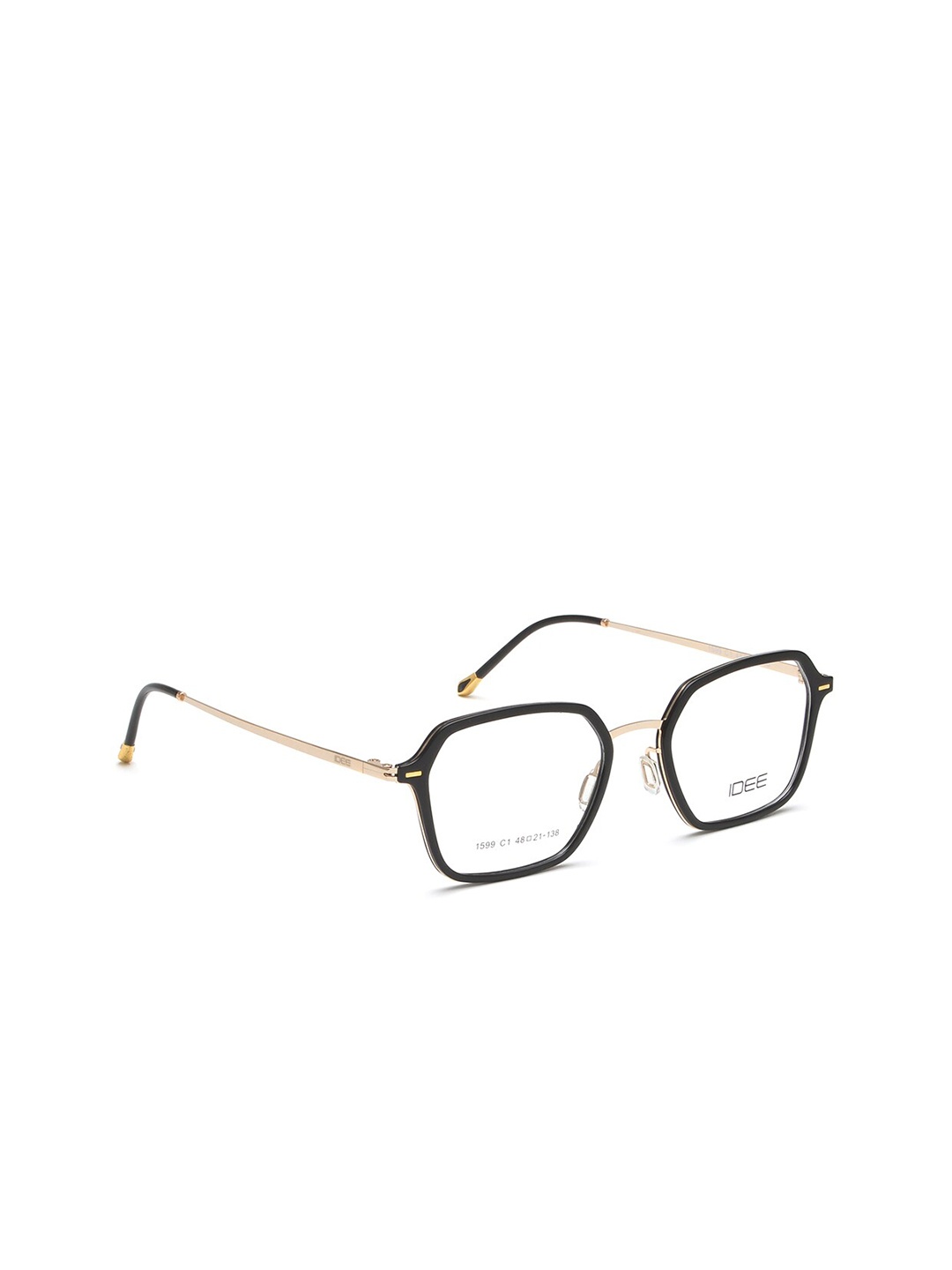

IDEE Men Black & Gold-Toned Full Rim Square Frames