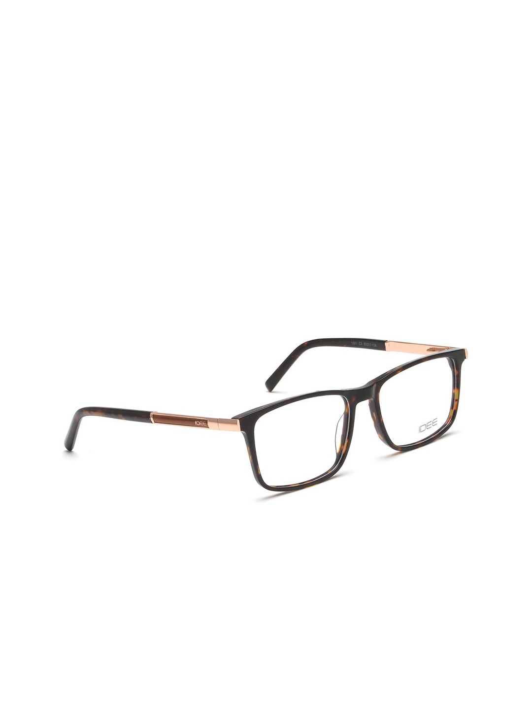 

IDEE Men Transparent & Black Full Rim Rectangle Frames