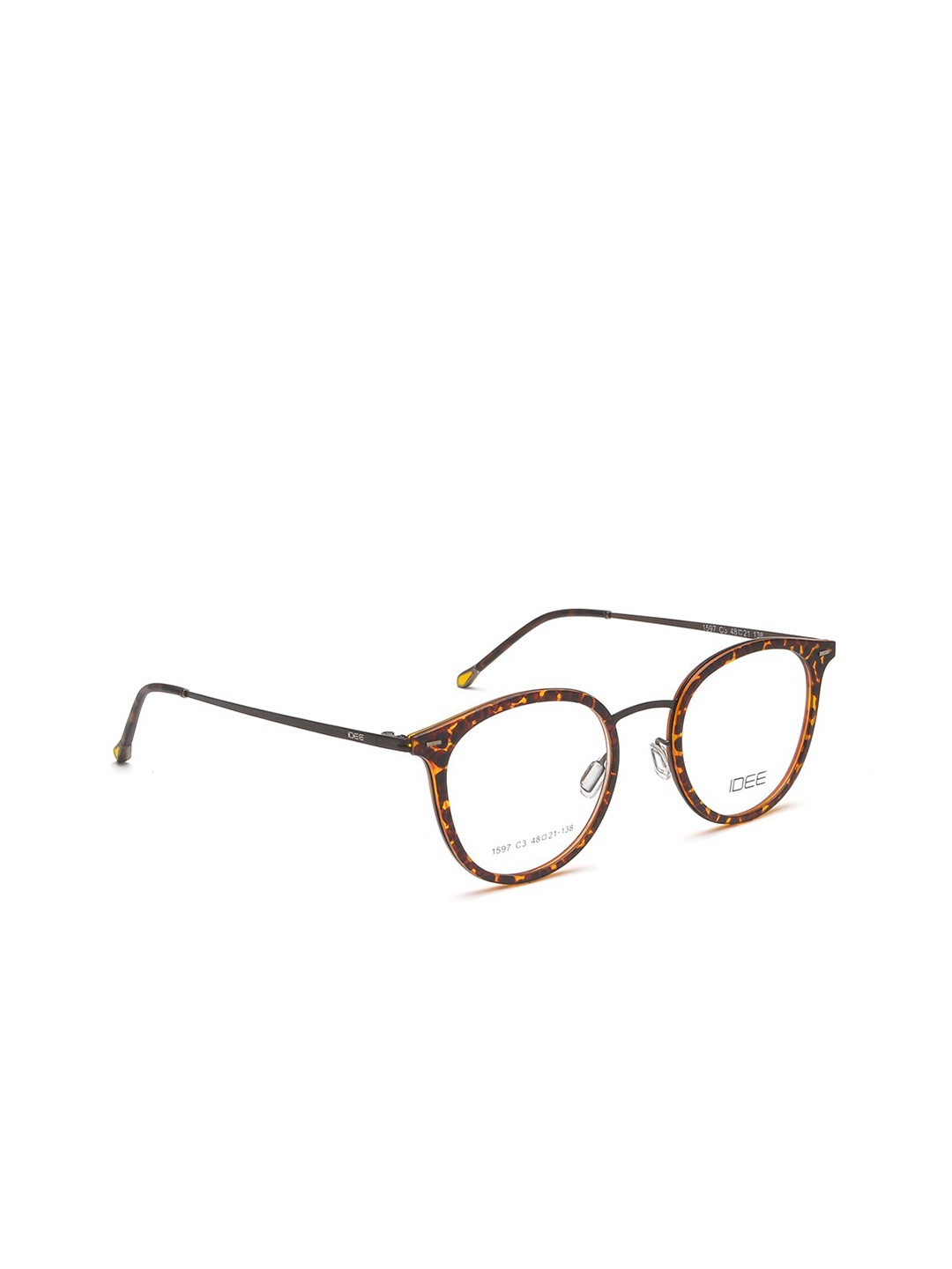 

IDEE Women White & Brown Solid Full Rim Round Frames