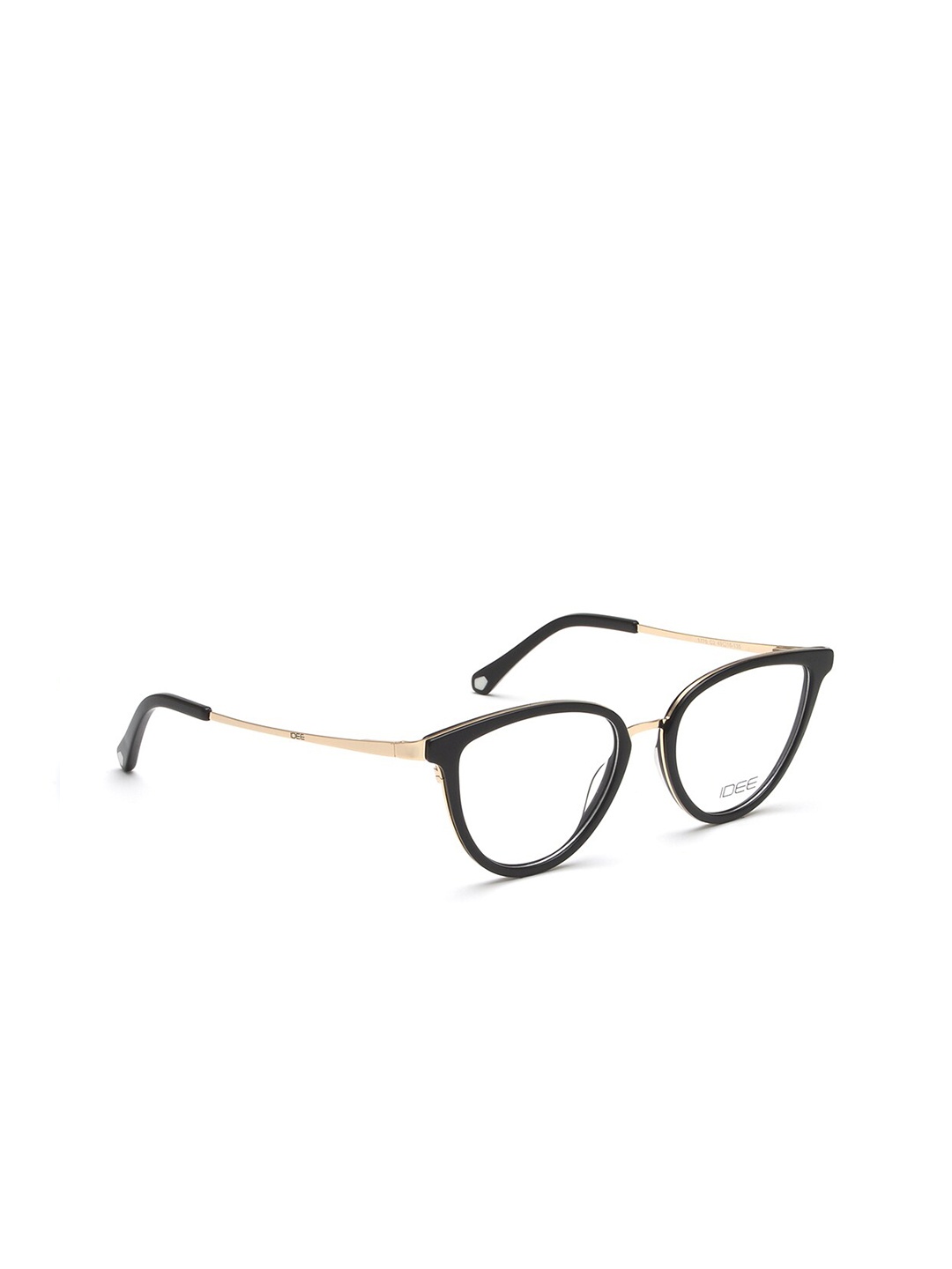 

IDEE Women Black & Gold-Toned Full Rim Cateye Frames
