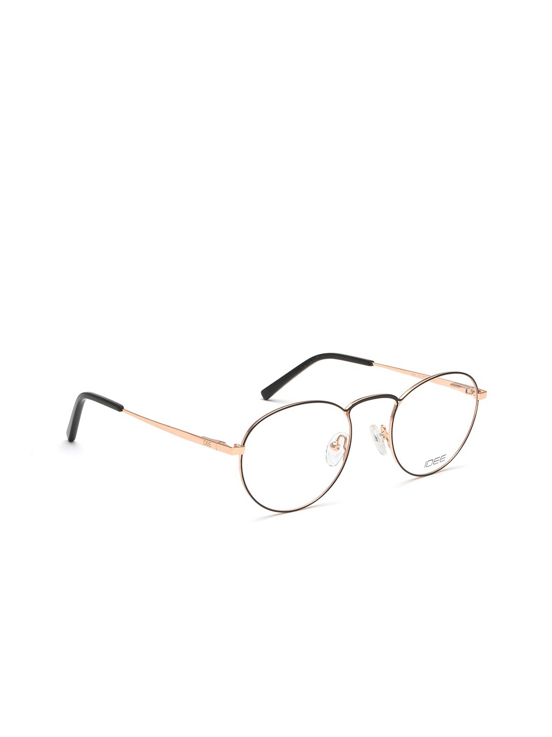 

IDEE Unisex White & Black Solid Full Rim Round Frames