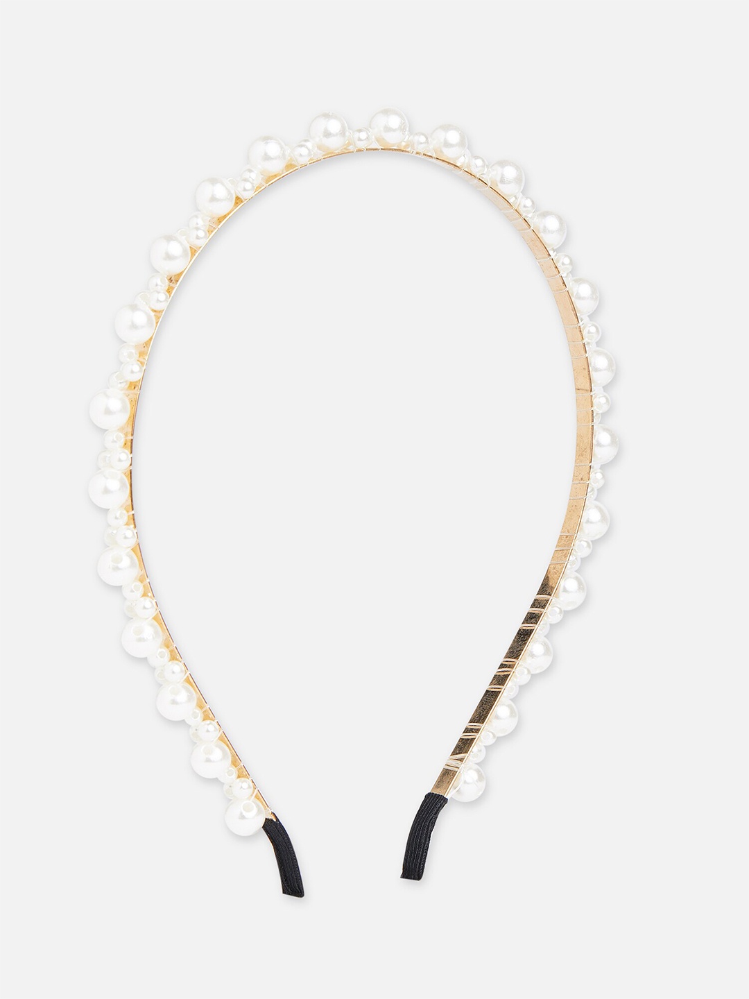 

20Dresses Women White & Gold-Toned Pearl Hairband