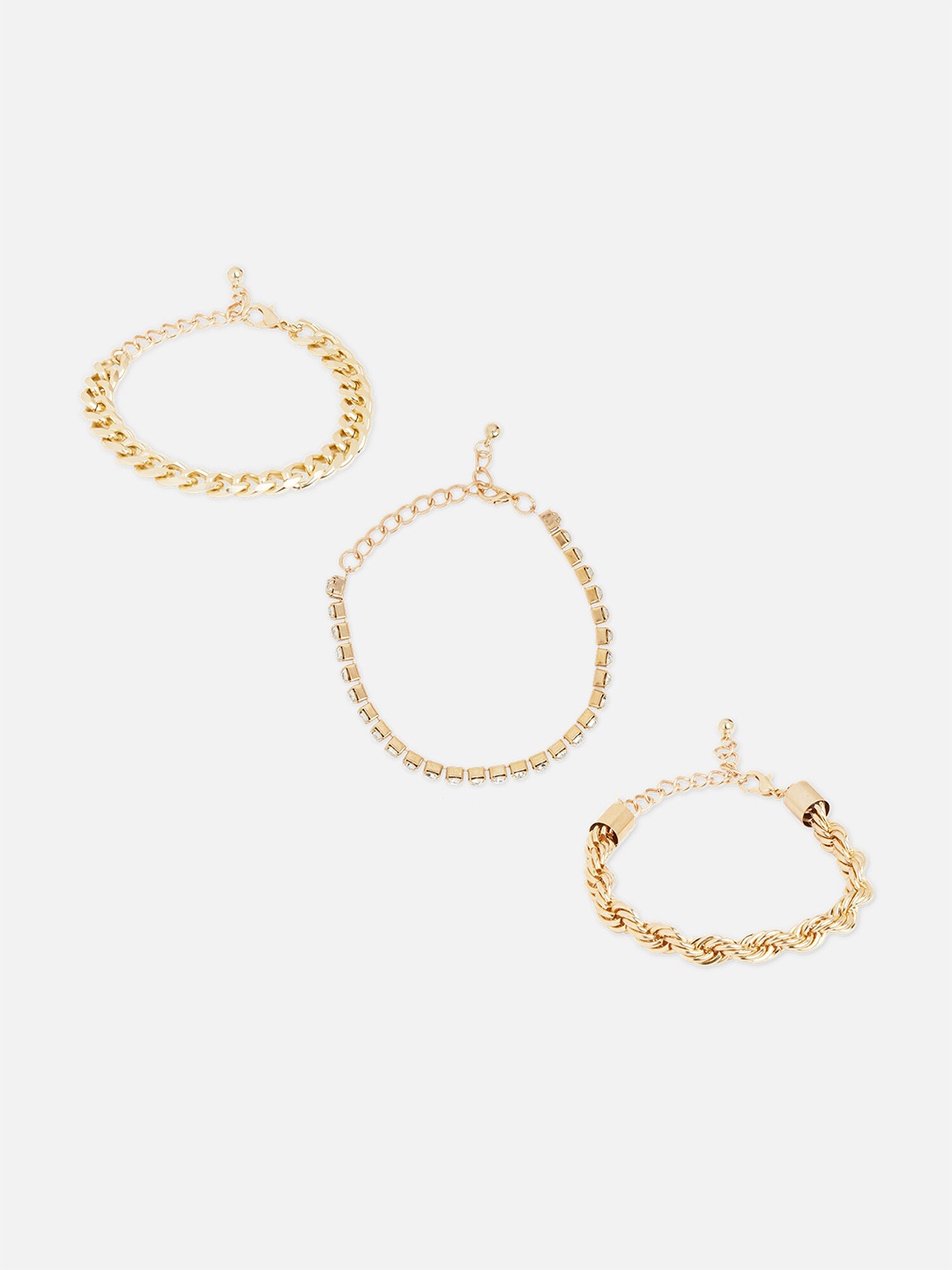 

20Dresses Women 3 Gold-Toned Charm Bracelet
