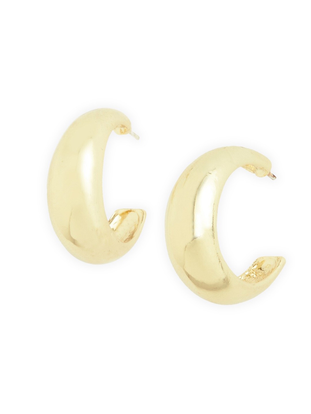 

20Dresses Gold-Plated Circular Half Hoop Earrings