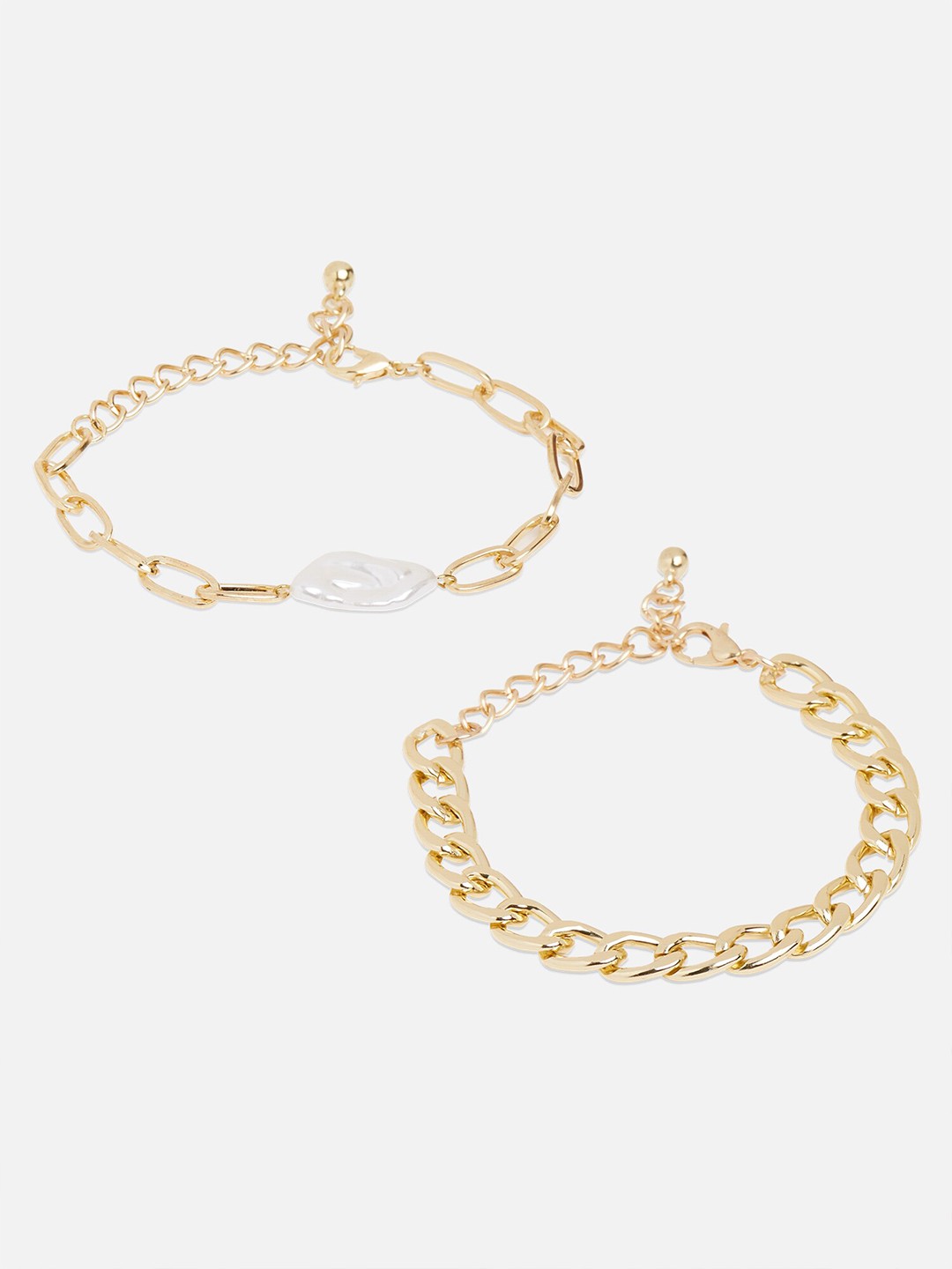 

20Dresses Women Gold-Toned Set Of 2 Multistrand Bracelet