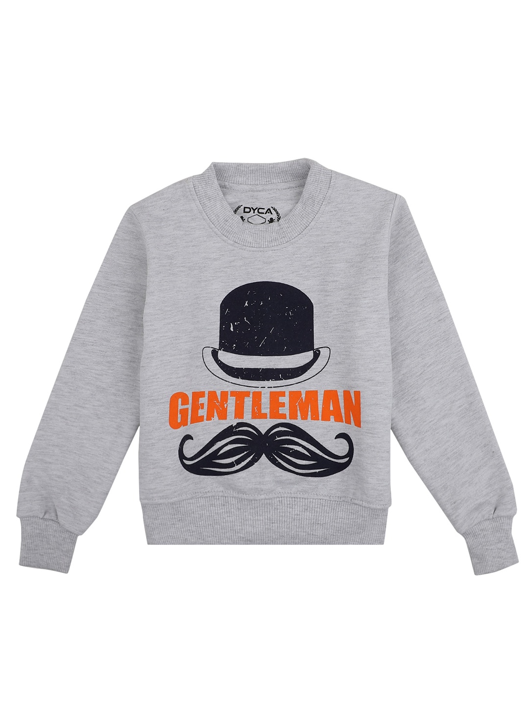 

DYCA Boys Grey Printed Round Neck Sweatshirt
