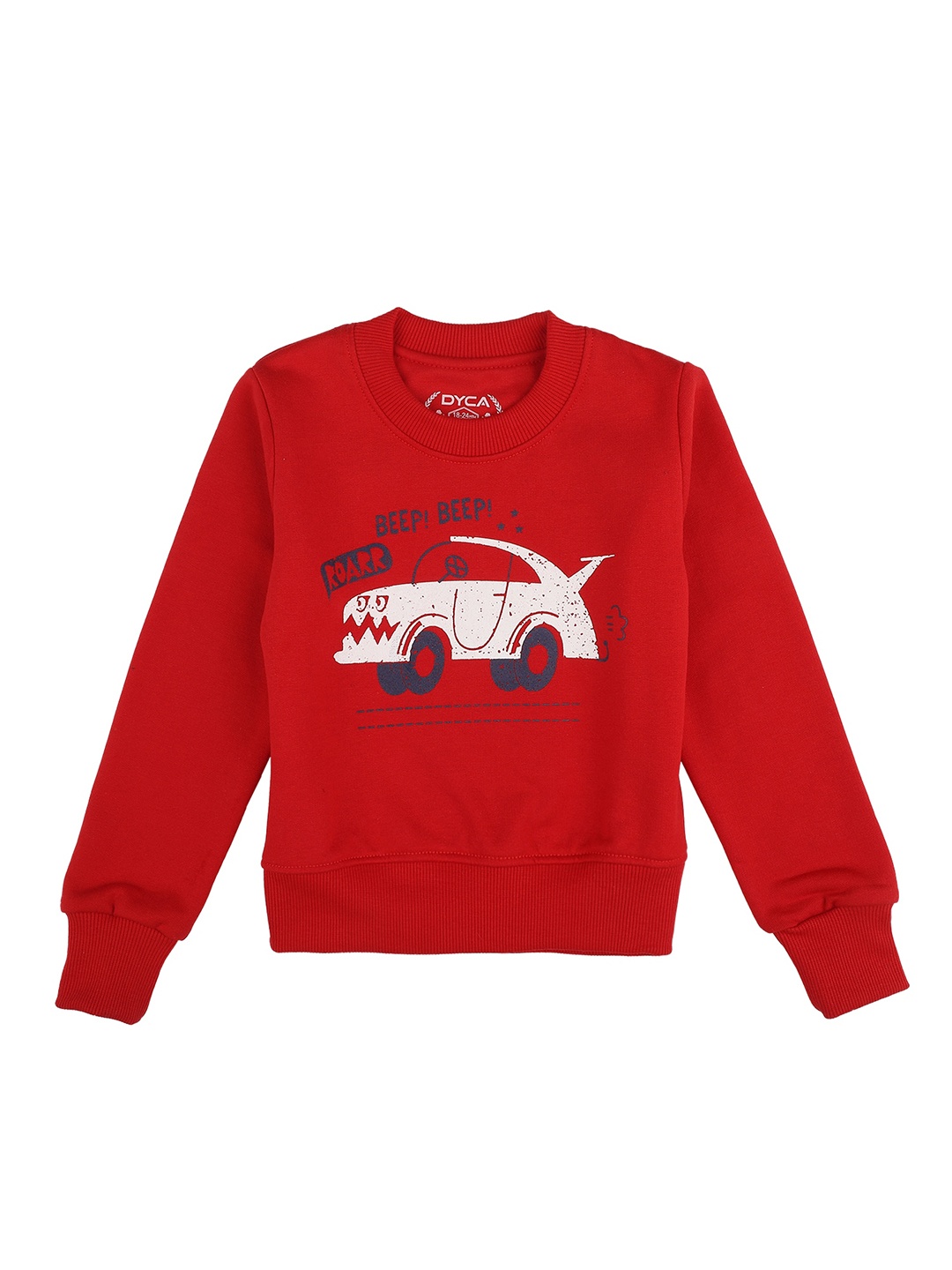 

DYCA Boys Red Printed Sweatshirt