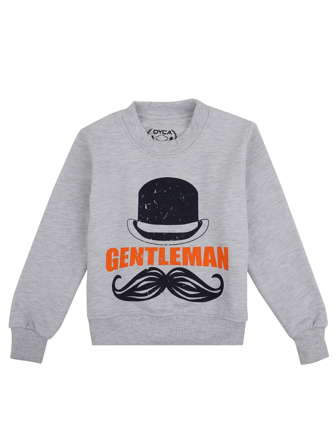 

DYCA Boys Grey Printed Round Neck Sweatshirt