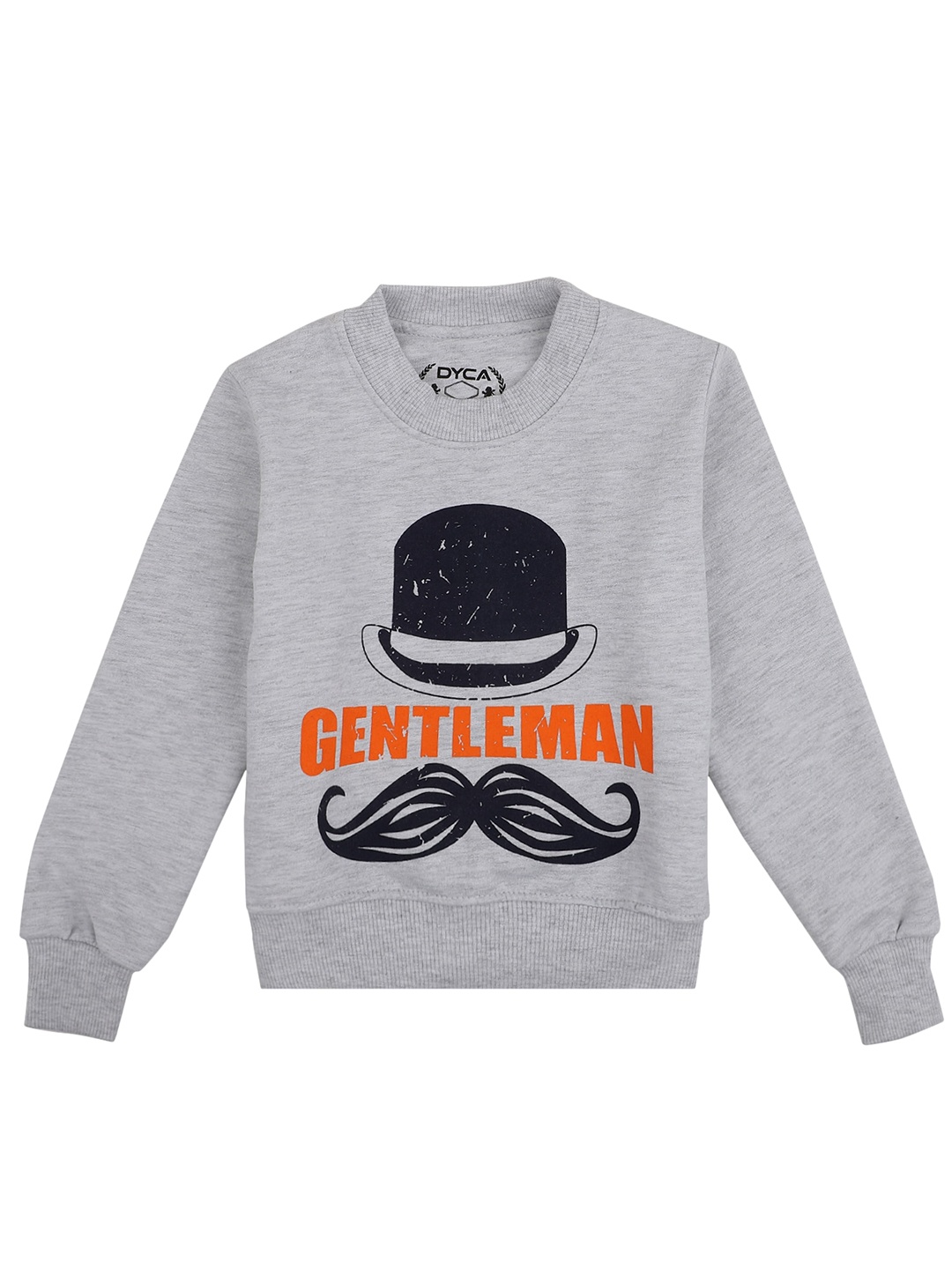 

DYCA Boys Grey Graphic Printed Cotton Winter Sweatshirt