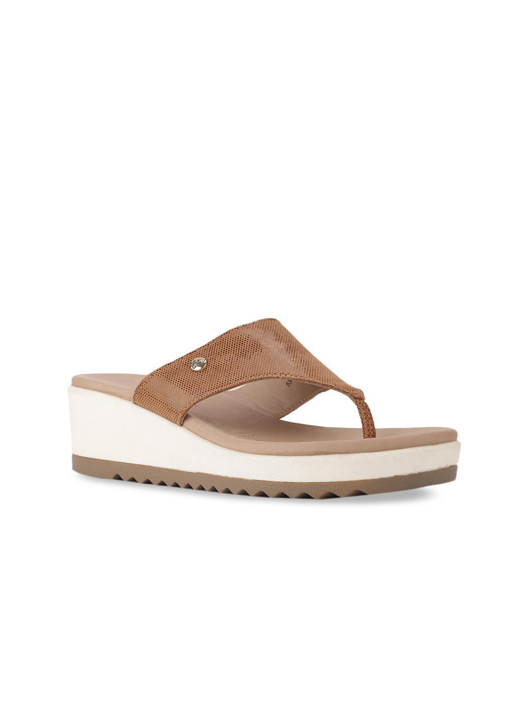 

Hush Puppies Brown Leather Wedges