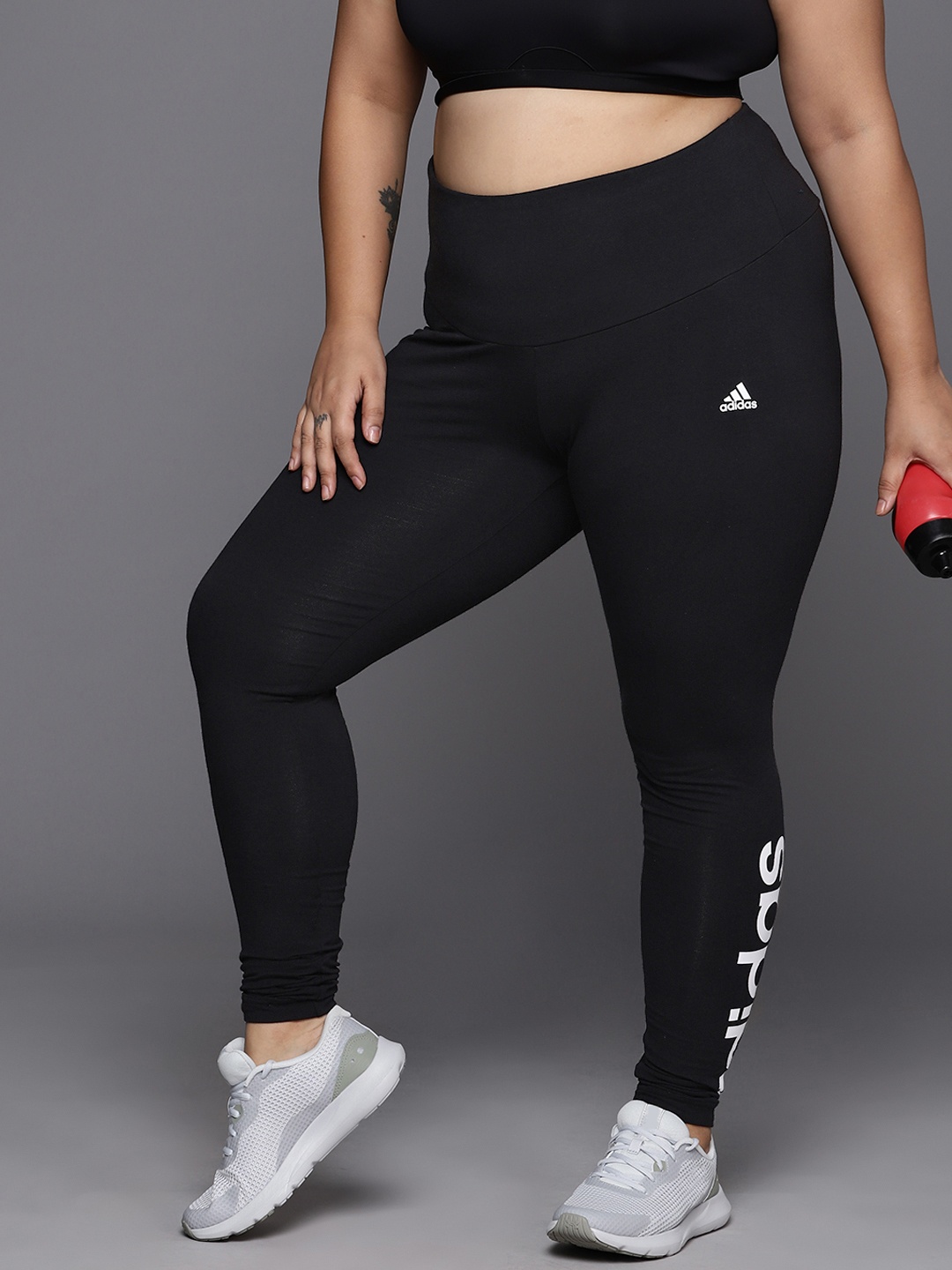 

ADIDAS Women Essentials High-Waist Logo Tights, Black
