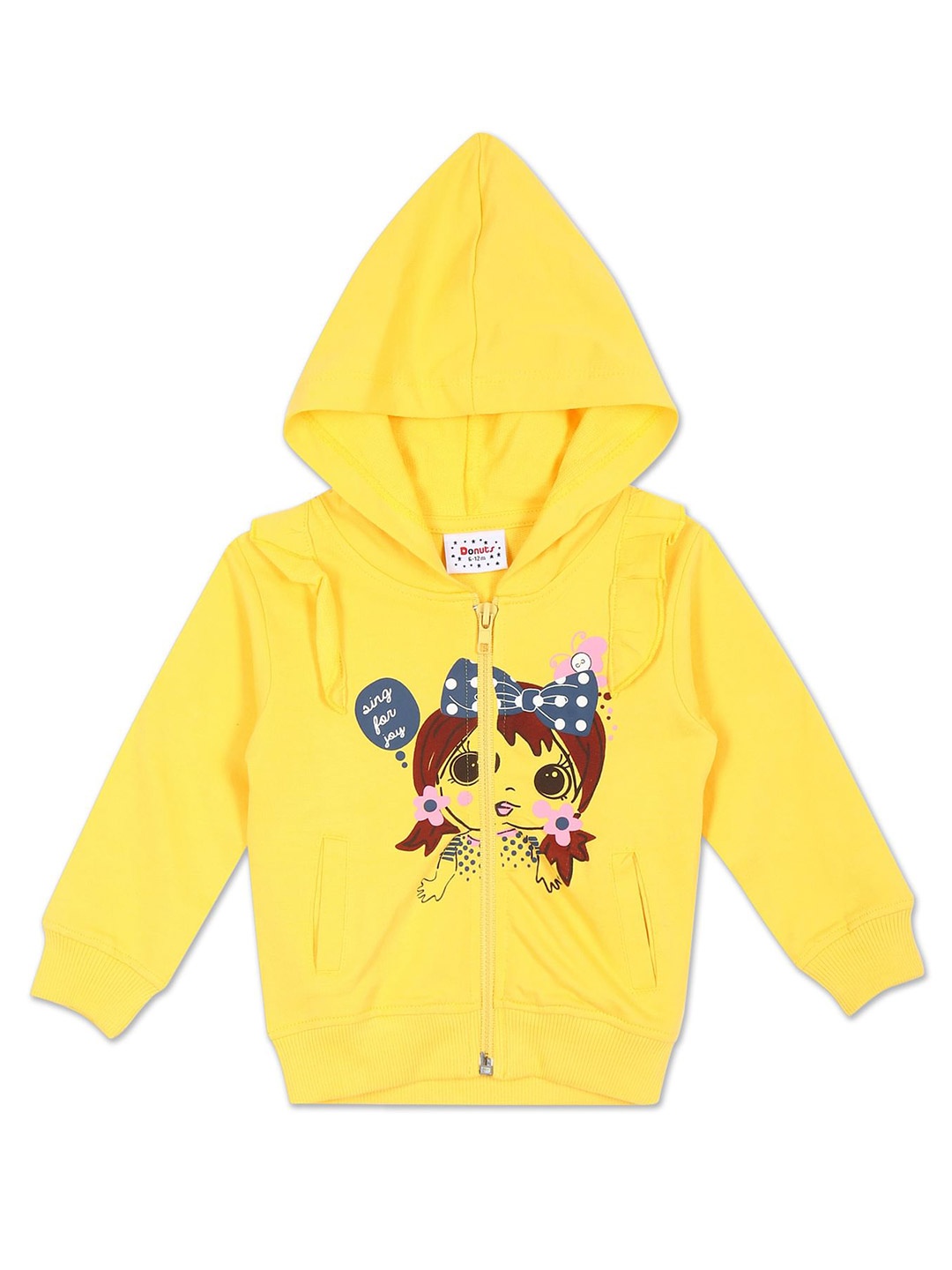 

Donuts Girls Yellow Printed Sweatshirt