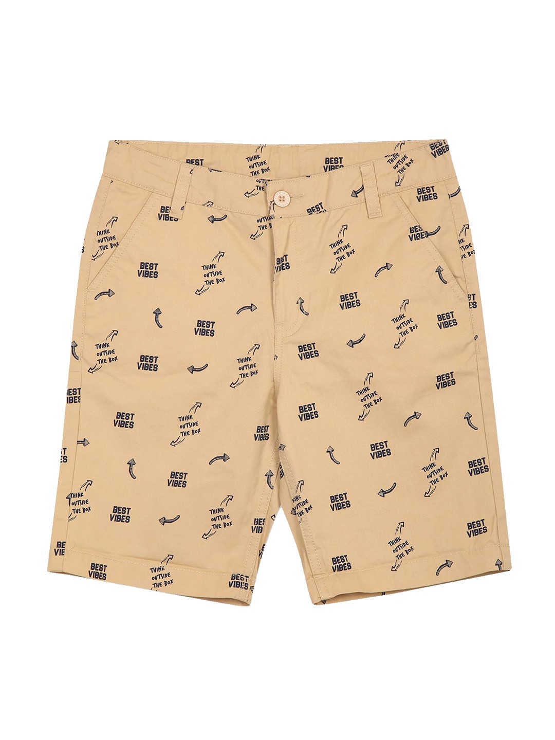 

Cherokee Boys Beige Conversational Printed Shorts