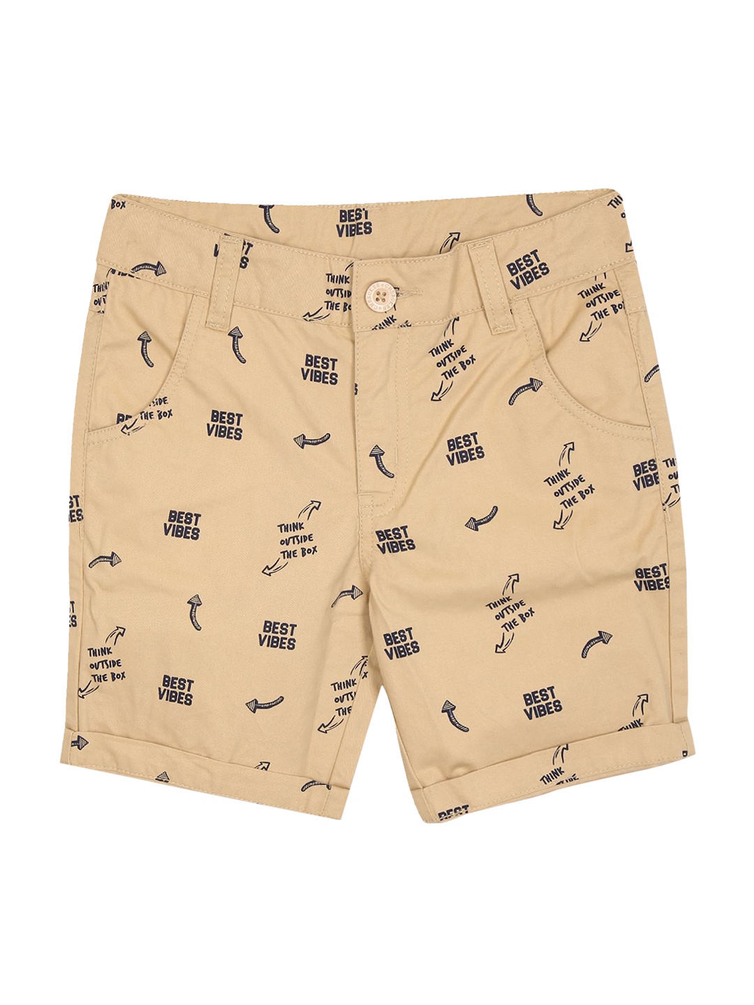 

Cherokee Boys Beige Conversational Printed Shorts