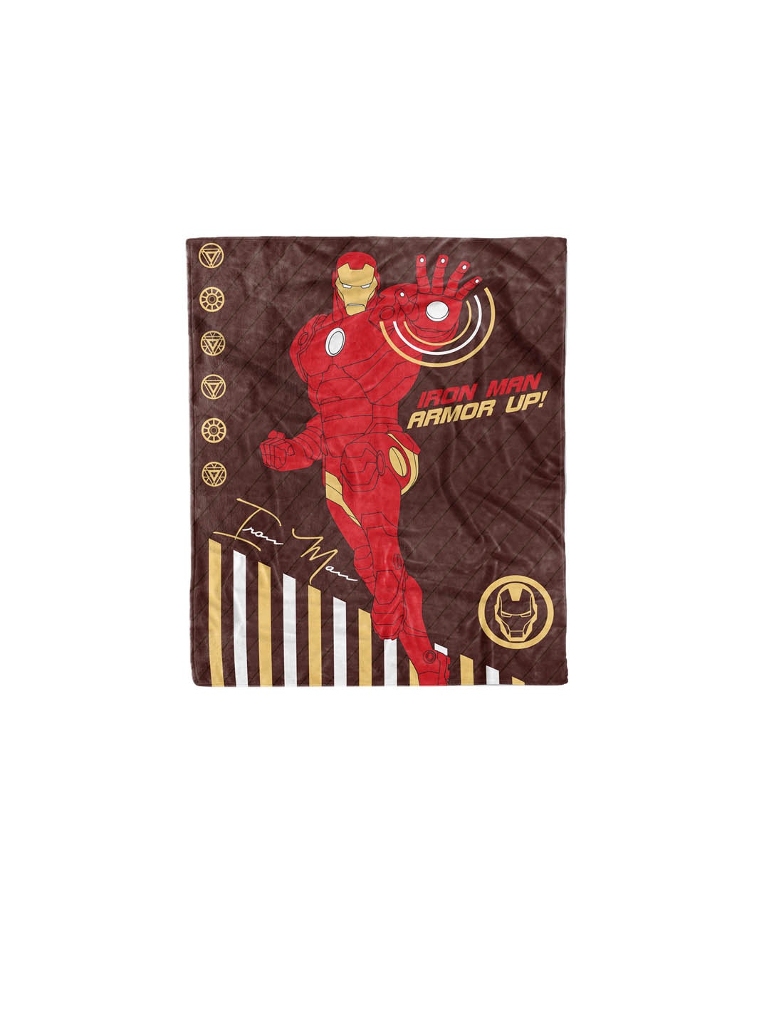 

Marvel Brown & Red 210 GSM Single Bed Cartoon Characters Mild Winter Blanket