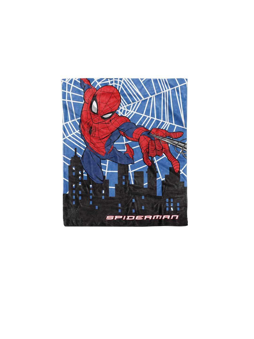 

Marvel Kids Blue & Red Cartoon Characters Mild Winter 210 GSM Single Bed Blanket