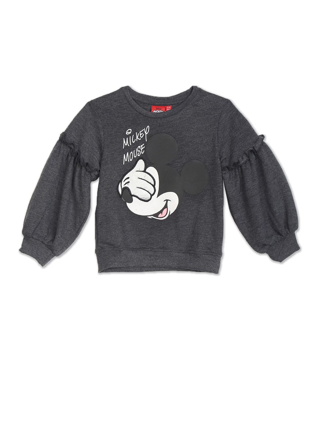 

Colt Girls Grey Mickey Mouse Printed Sweatshirt