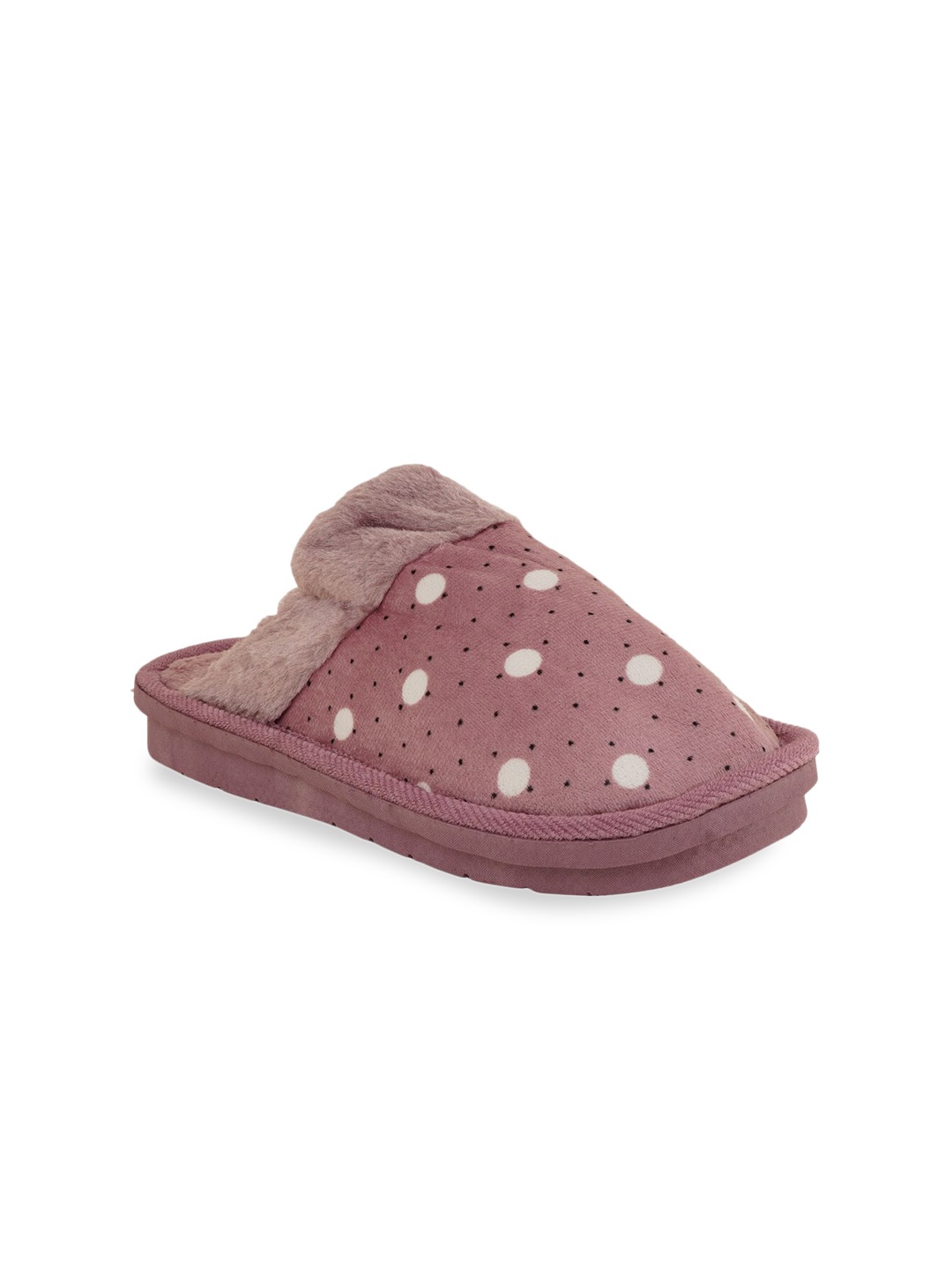 

Walkfree Men Mauve & White Slip-On Bedroom Slippers