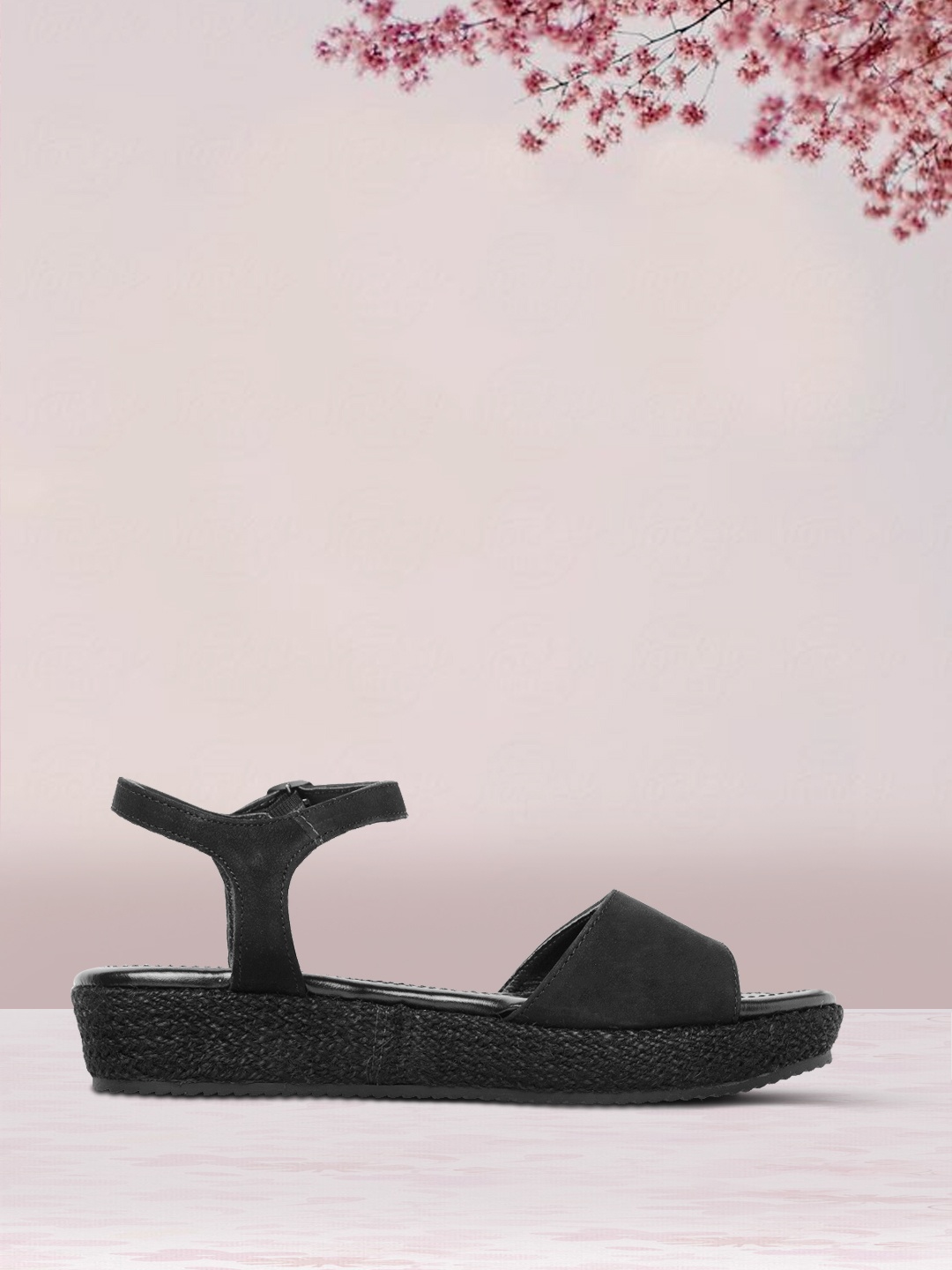 

Marks & Spencer Women Black PU Flatform Sandals