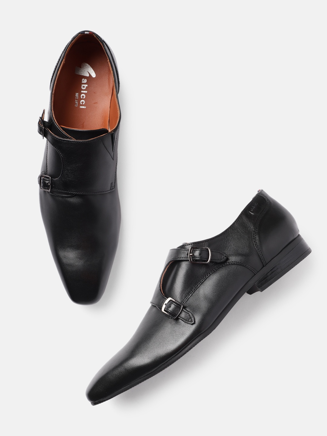 

GABICCI Men Black Solid Formal Monks