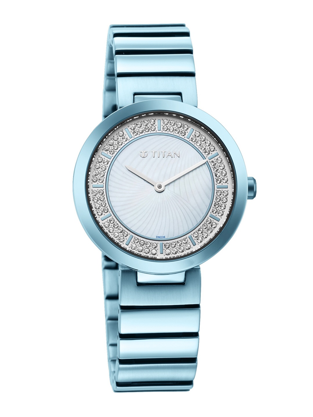 

Titan Women Blue Embellished Dial & Blue Stainless Steel Wrap Around Straps Analogue Watch 95162QM01