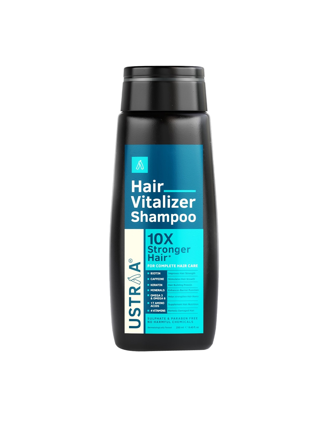

Ustraa Men 10x Stronger Hair Vitalizer Shampoo 250 ml, Blue