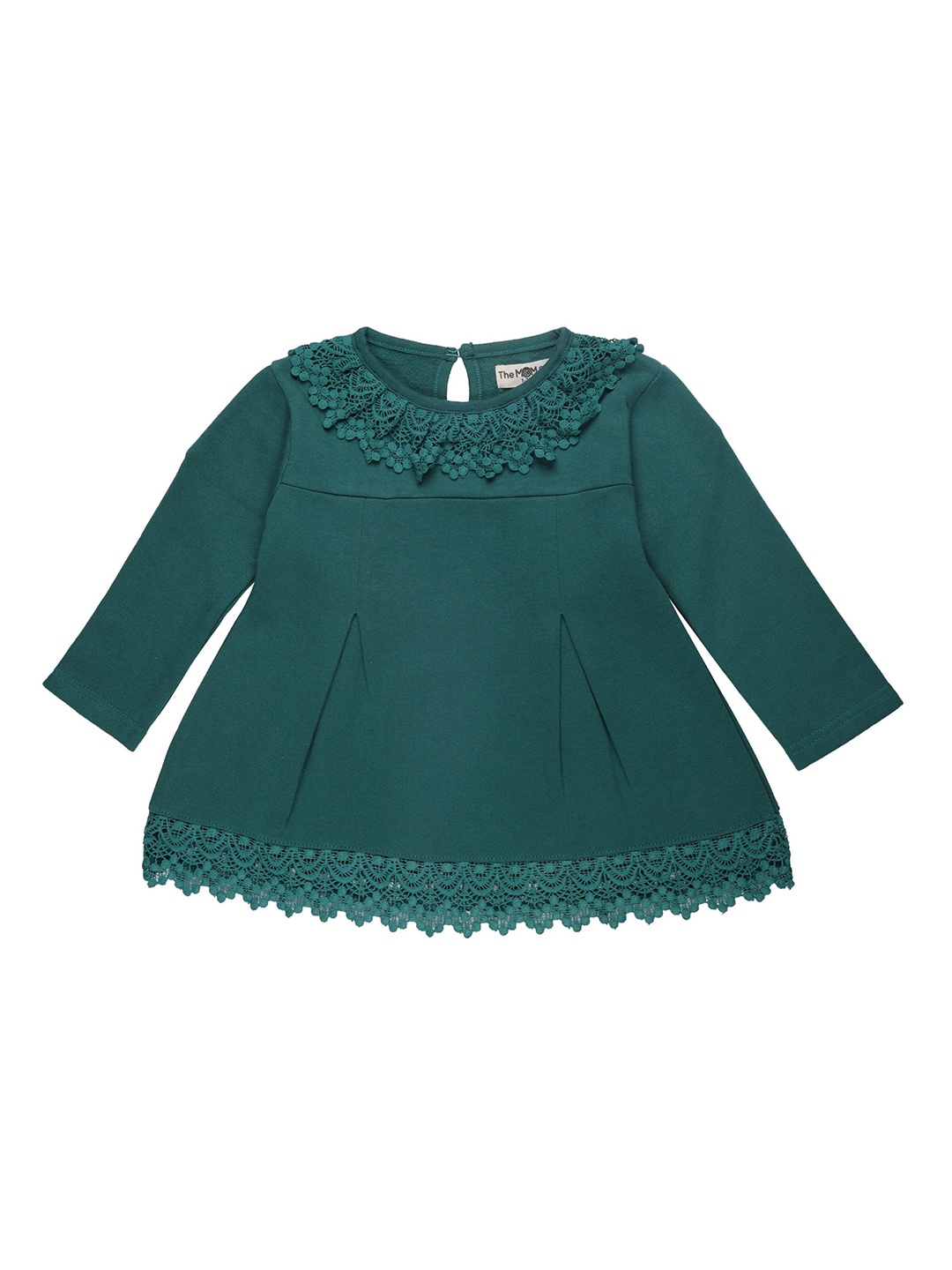 

The Mom Store Girls Green Ivy Schiffli Sweater Dress