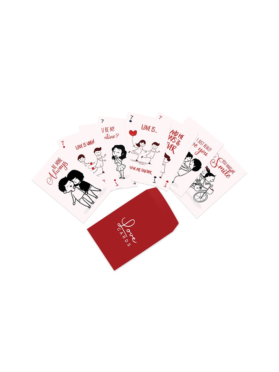 

eCraftIndia Red Printed Valentines Day "Love Card" Set- 8 Pieces