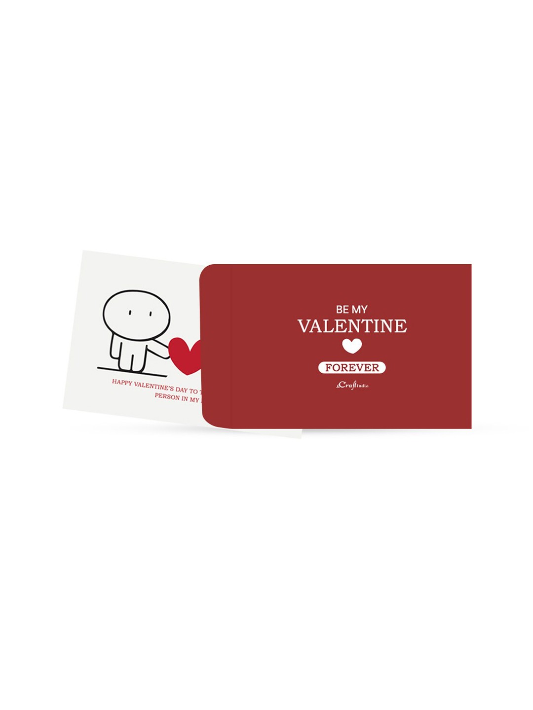 

eCraftIndia Red & White Be My Valentine Post Card Gift Set