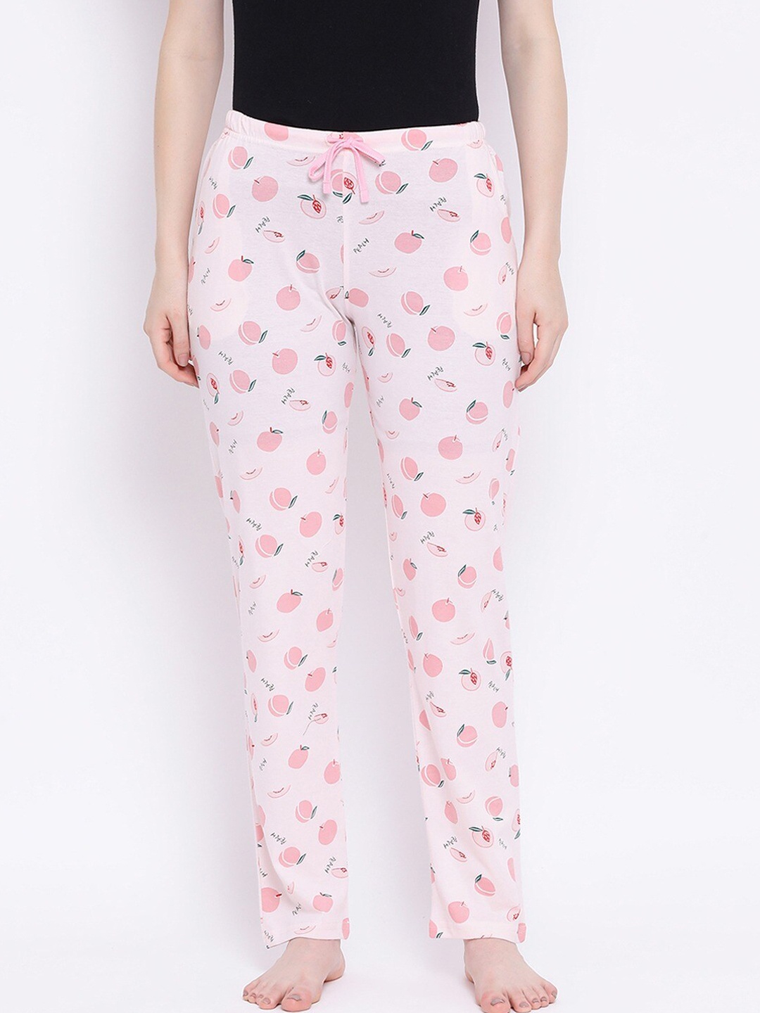 

Kanvin Women Pink Printed Pure Cotton Lounge Pant