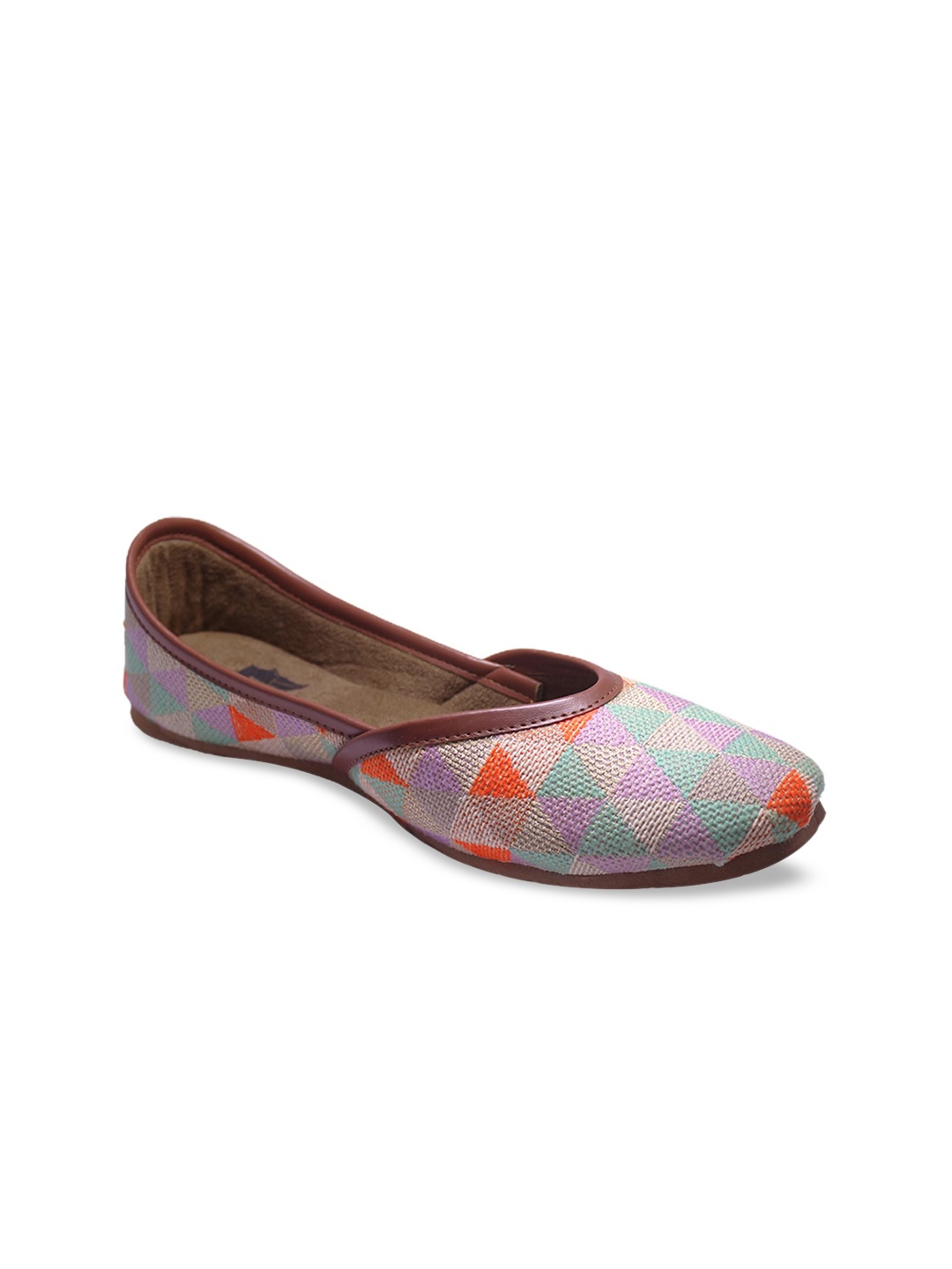 

VEGAN BASICS Women Pink Printed Ballerinas Flats