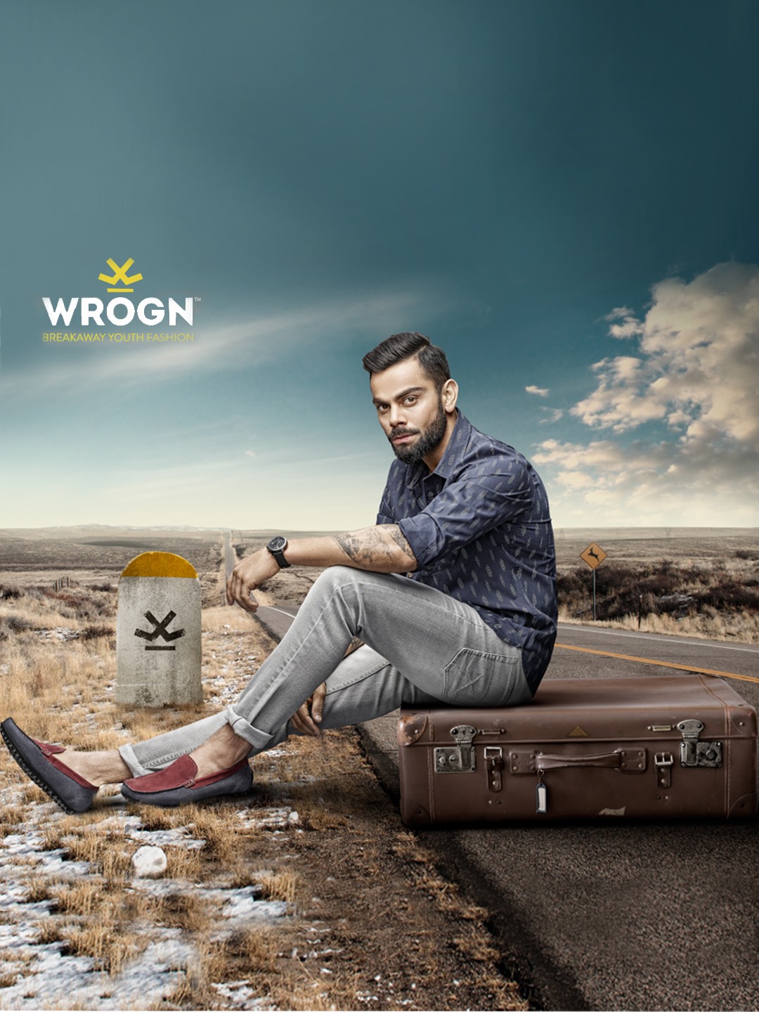 

WROGN Men Grey Slim Fit Mid Rise Clean Look Jeans