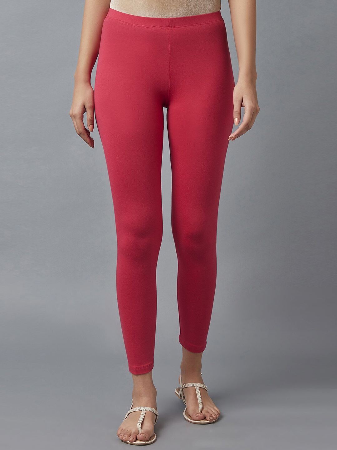 

elleven Woman Red Cotton Lycra Tights