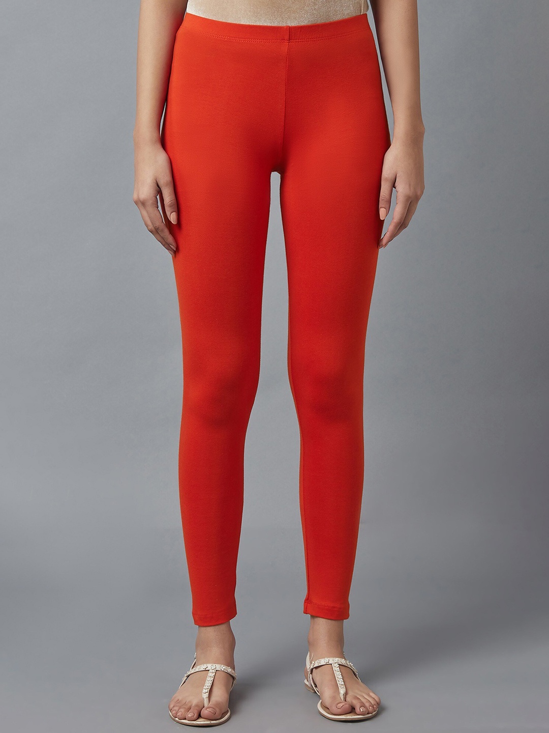 

elleven Women Orange Solid Leggings