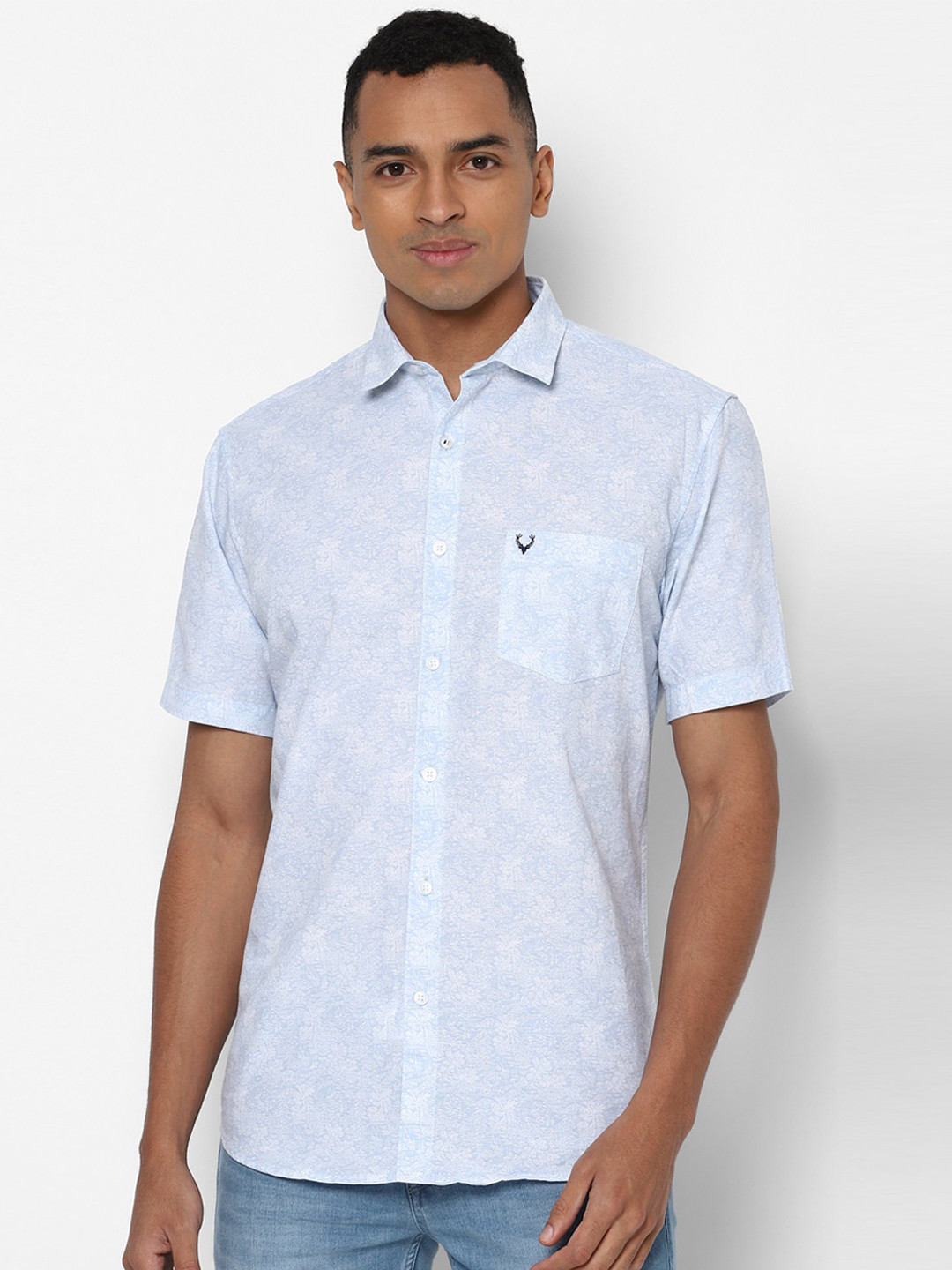 

Allen Solly Men Blue Slim Fit Floral Printed Casual Shirt