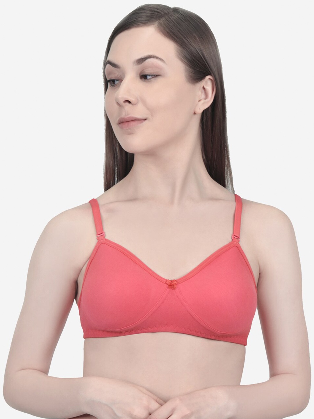 

Innocence Women Coral Non padded Demi Cup Bra