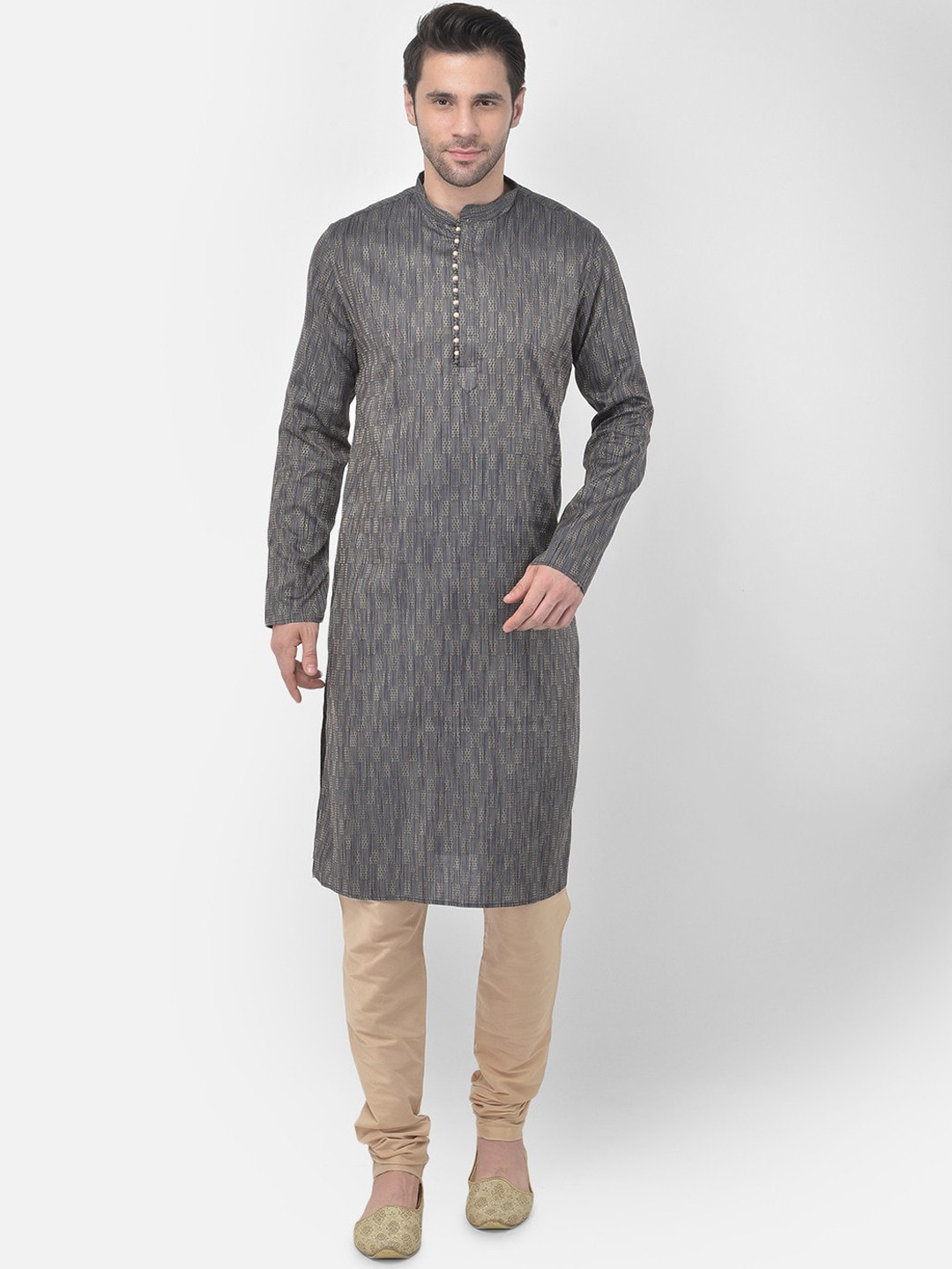 

TABARD Men Blue Pure Cotton Printed Kurta with Pyjamas