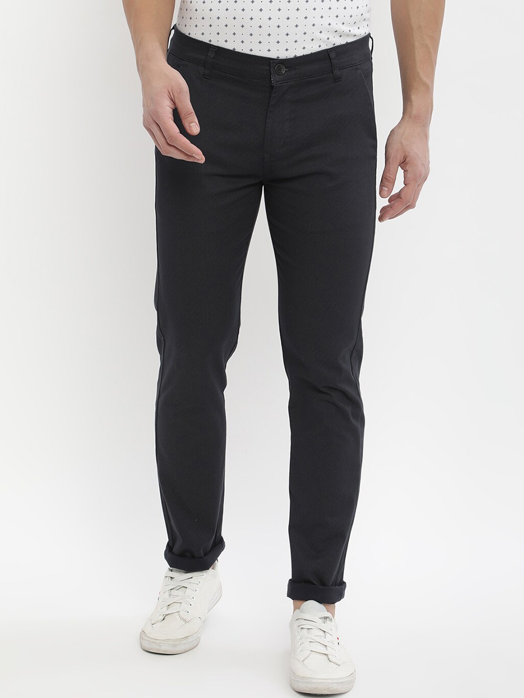 

V2 Value & Variety Men Navy Blue Regular Trousers