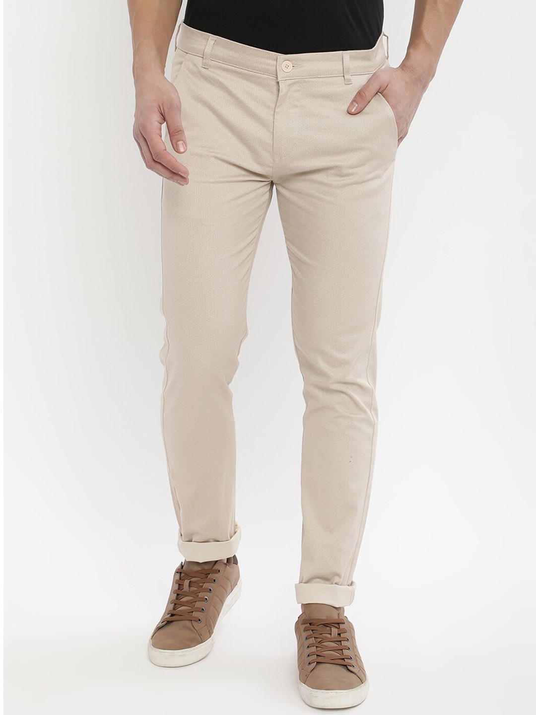 

V2 Value & Variety Men Beige Trousers