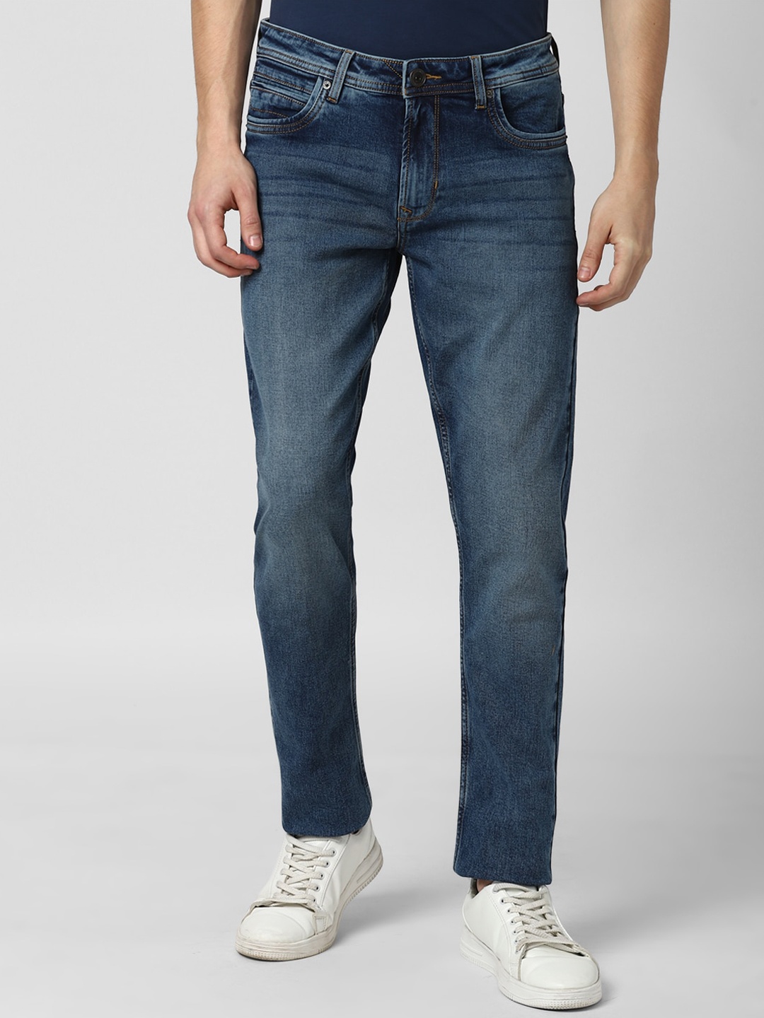 

Peter England Casuals Men Navy Blue Slim Fit Heavy Fade Jeans