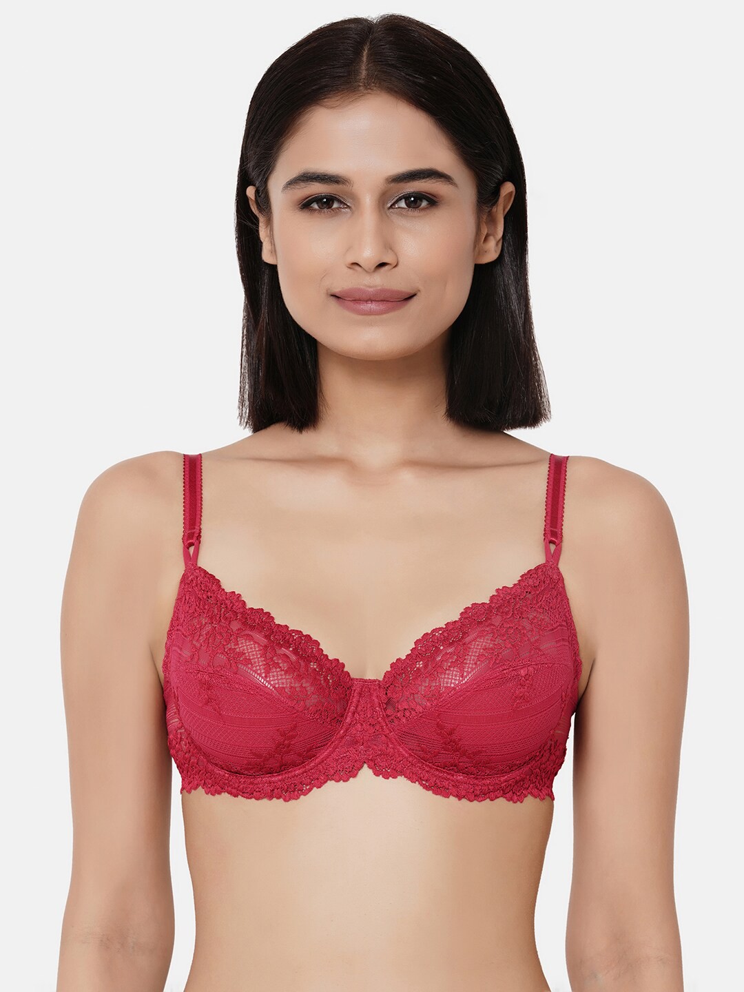 

Wacoal Red Floral Underwired Everyday Bra