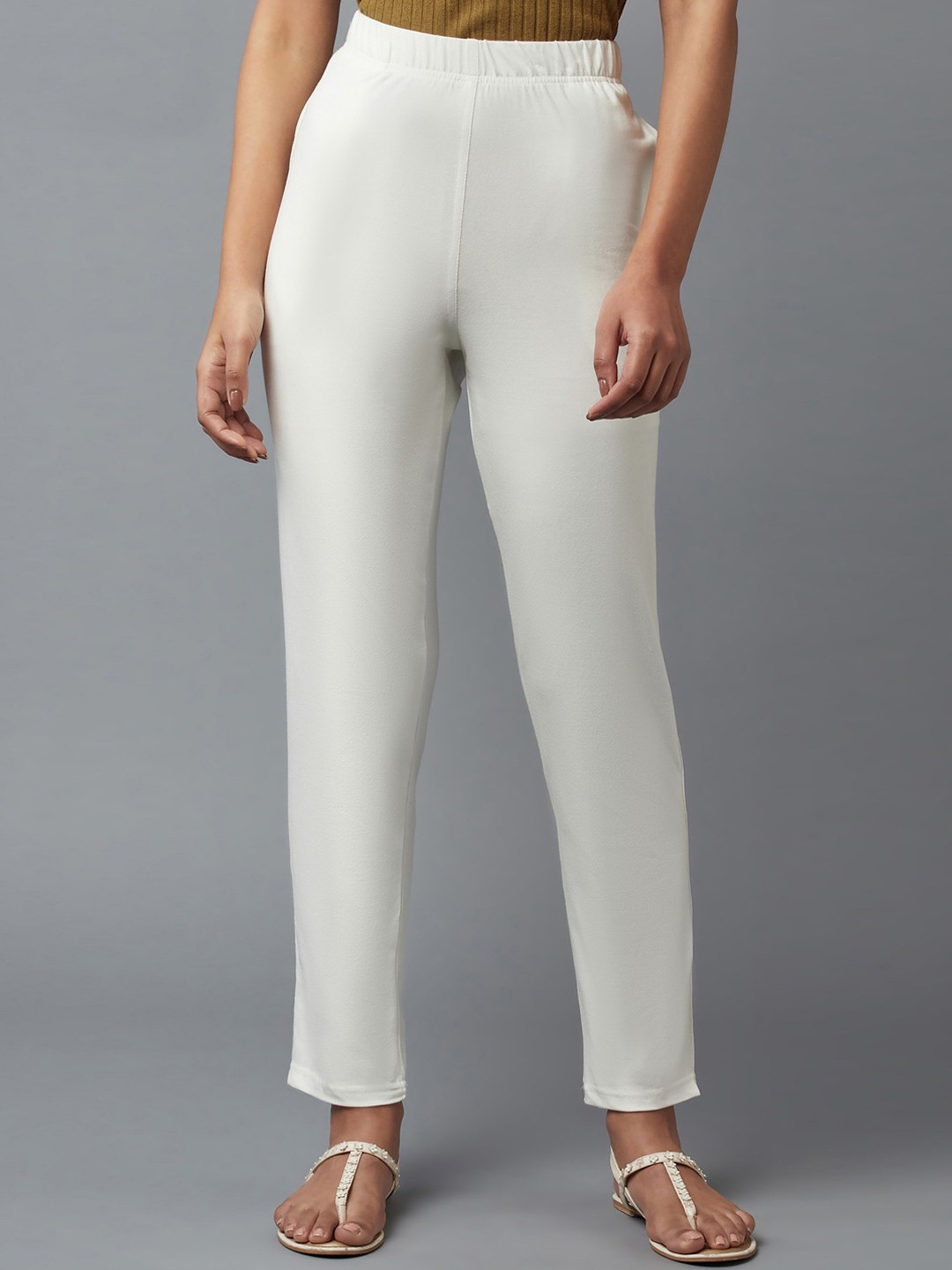 

elleven Women White Trousers