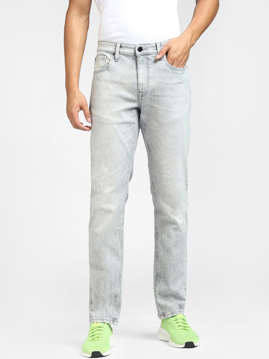 

Jack & Jones Men Grey Low-Rise Heavy Fade Stretchable Jeans